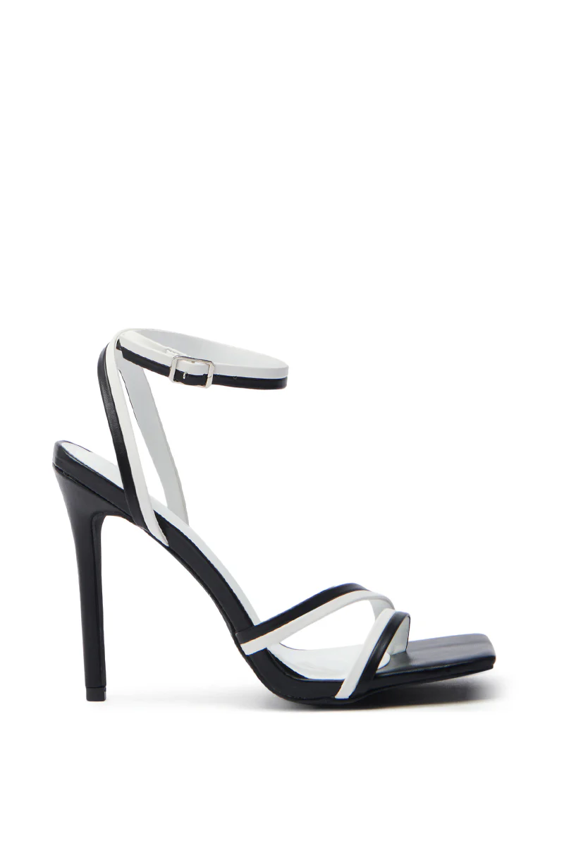 AKIRA NEHARA BLACK AND WHITE STILETTO SANDAL - Image 5