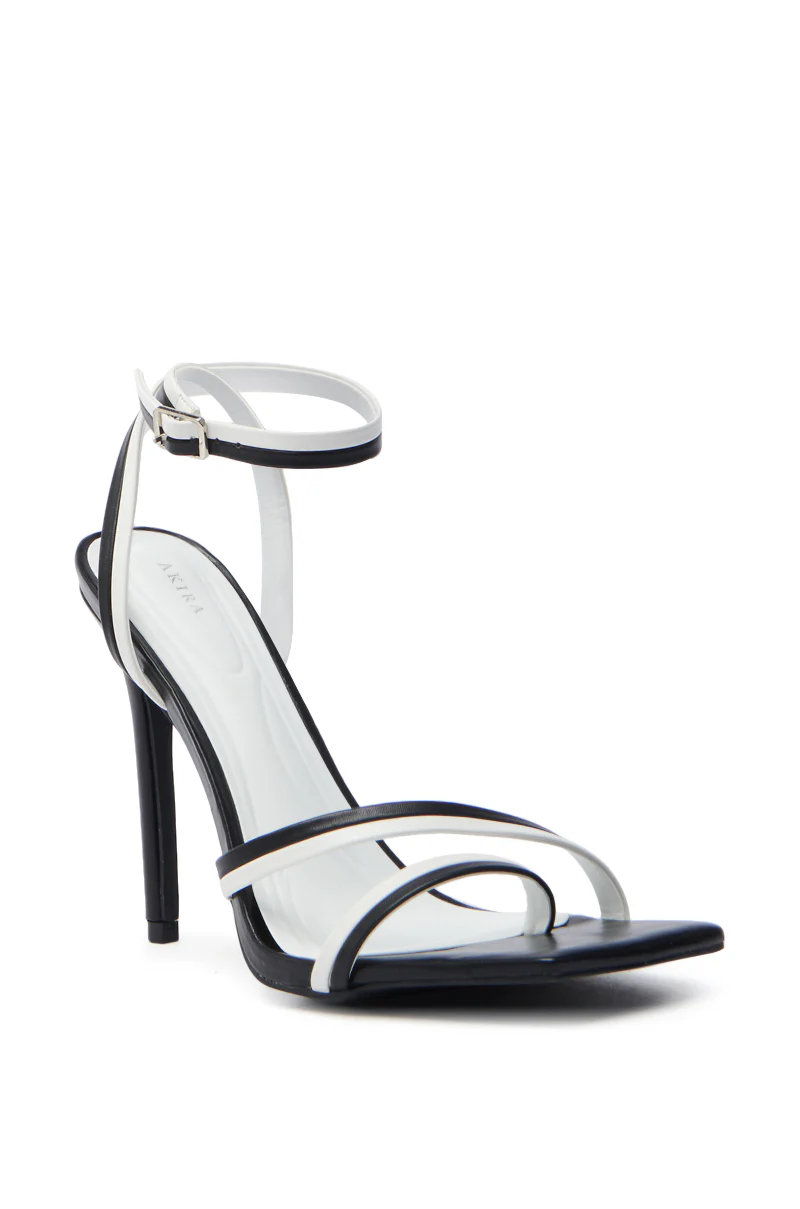 AKIRA NEHARA BLACK AND WHITE STILETTO SANDAL - Image 6