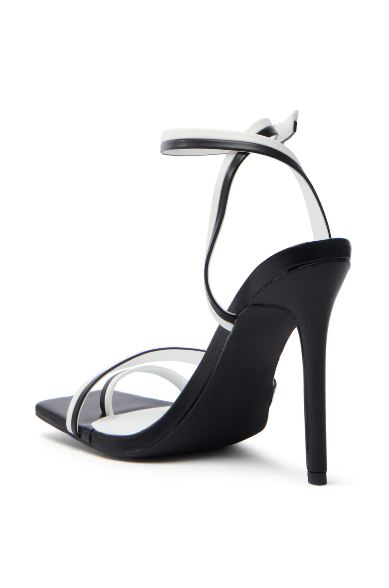 AKIRA NEHARA BLACK AND WHITE STILETTO SANDAL - Image 7