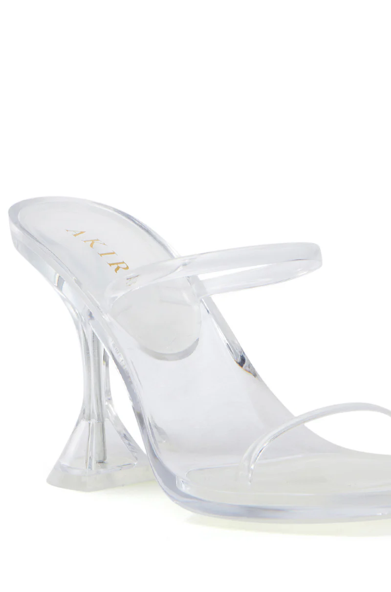 AZALEA WANG QUIRON CLEAR PVC CHUNKY HEEL SLIP ON SANDAL - Image 7