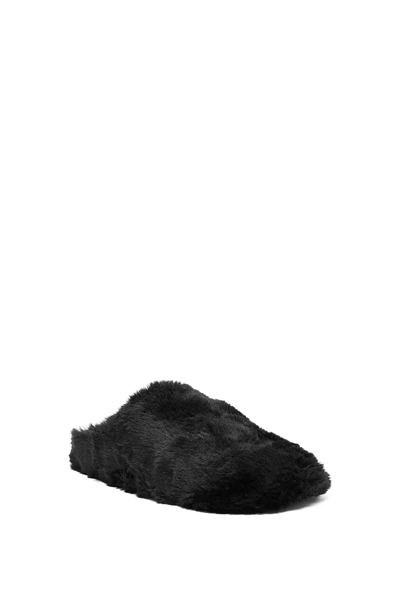 AKIRA RHYS BLACK FUZZY FLAT - Image 6