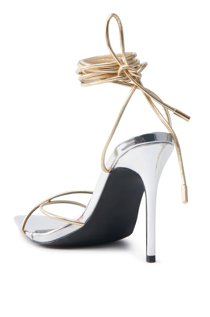 AKIRA SACHITA SILVER AND GOLD STILETTO SANDAL - Image 7