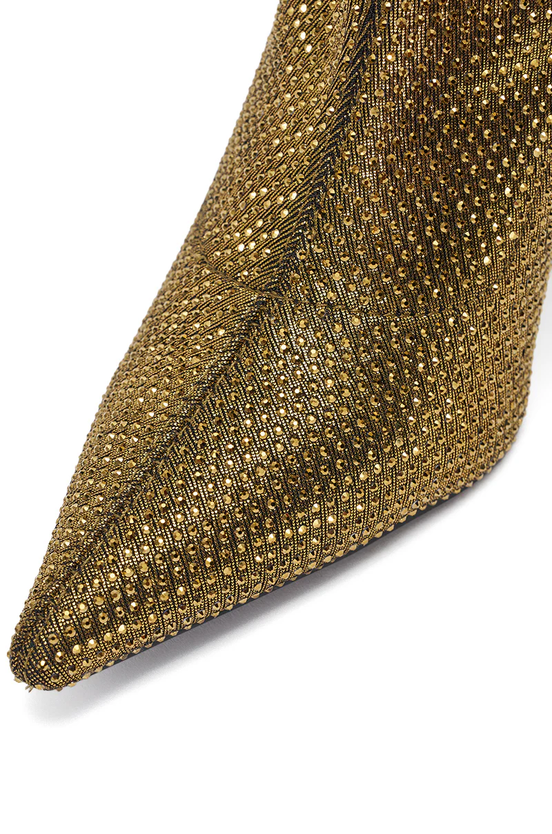 AKIRA GOLD SELMA GOLD SPARKLE OVER THE KNEE BOOT - Image 7