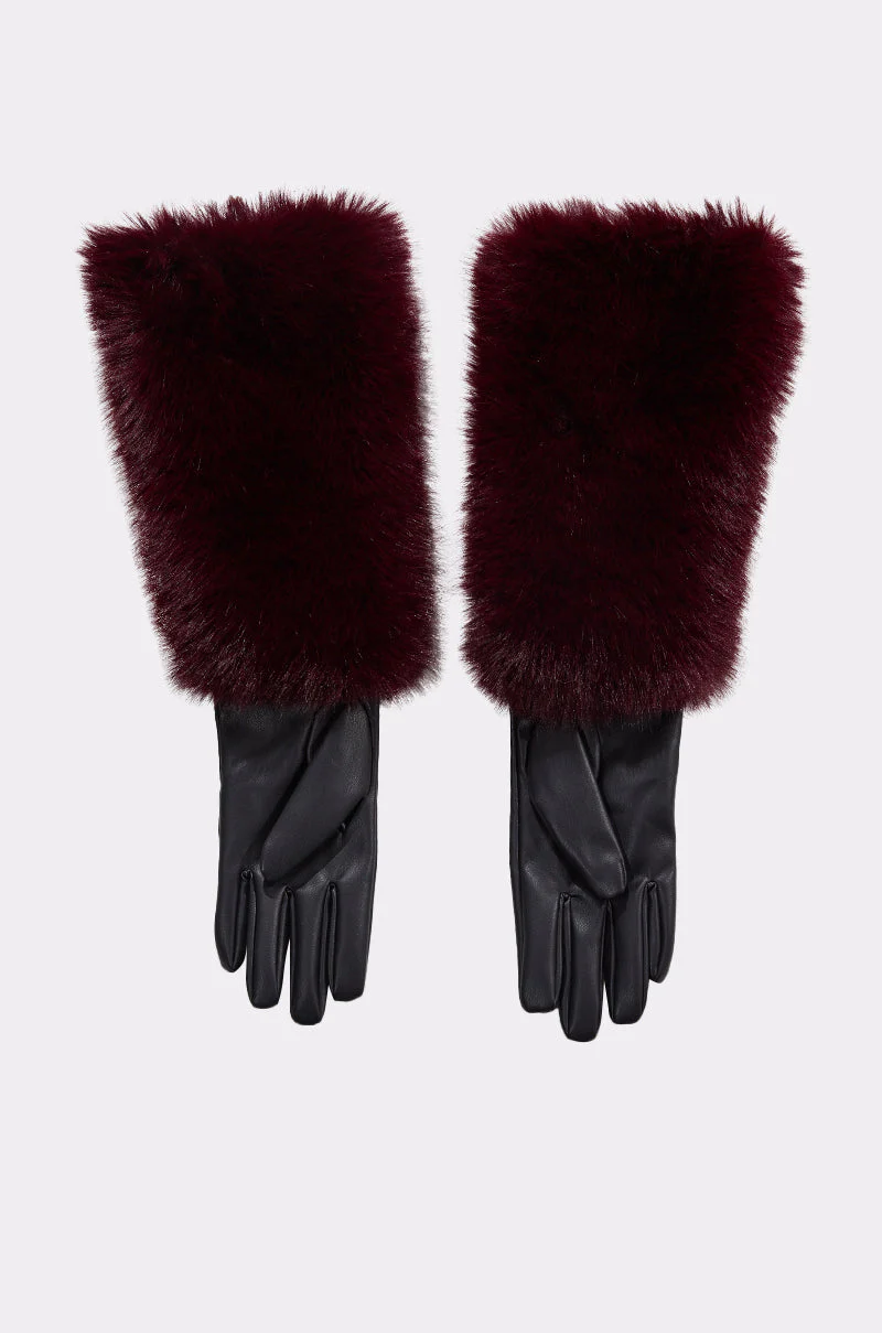 ALAIA FAUX FUR GLOVES - Image 3
