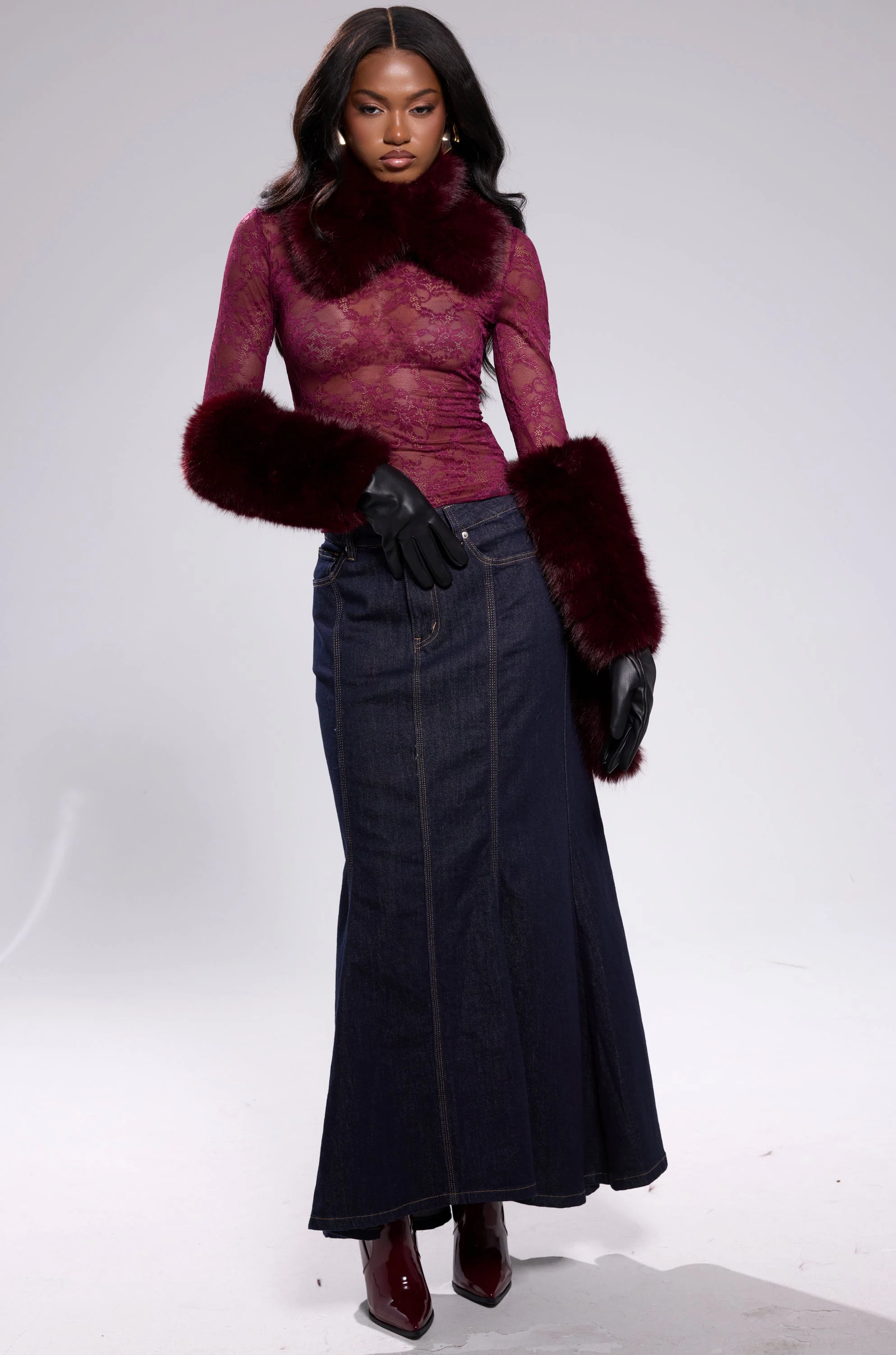ALAIA FAUX FUR GLOVES - Image 6