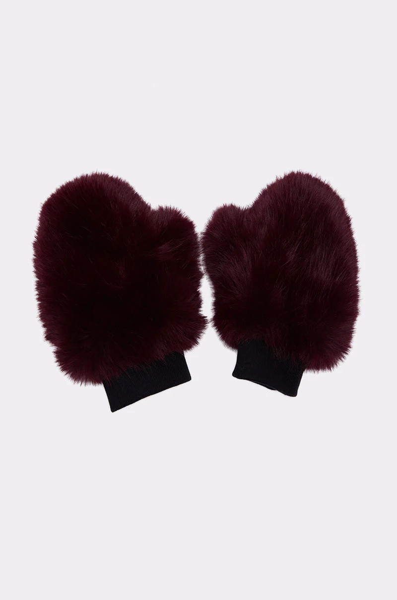 ALAIA FAUX FUR MITTENS - Image 5