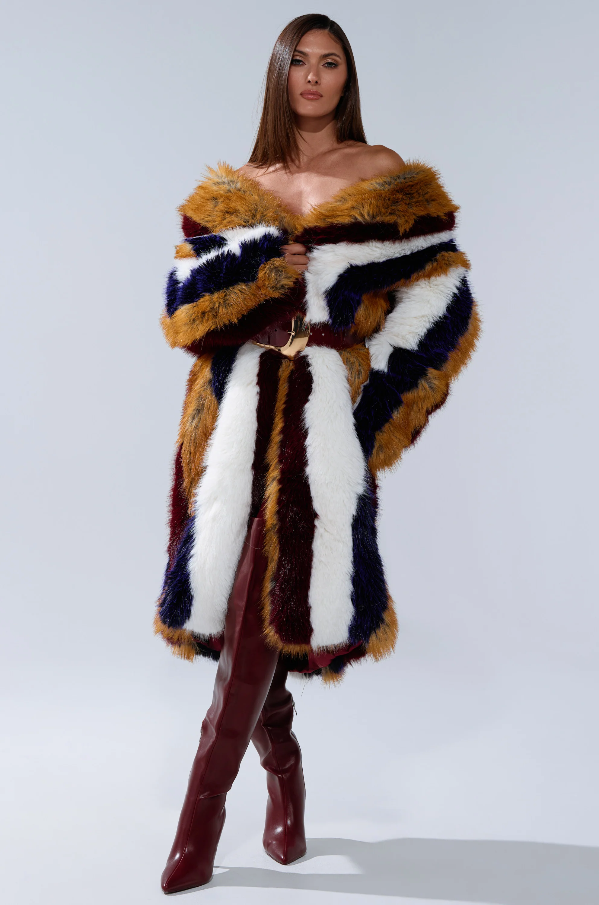 ALAIA STRIPED FAUX FUR - Image 2
