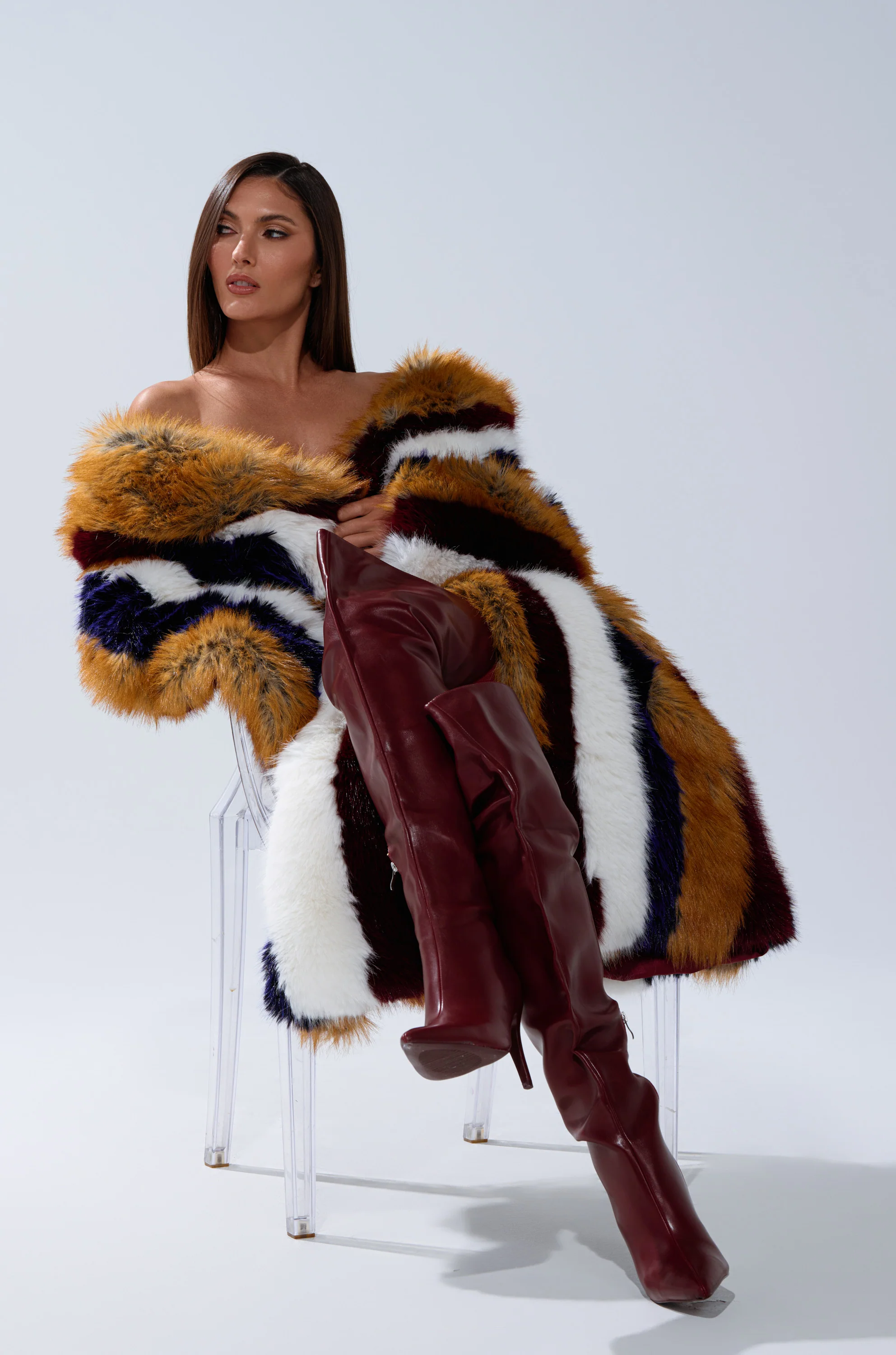 ALAIA STRIPED FAUX FUR - Image 4