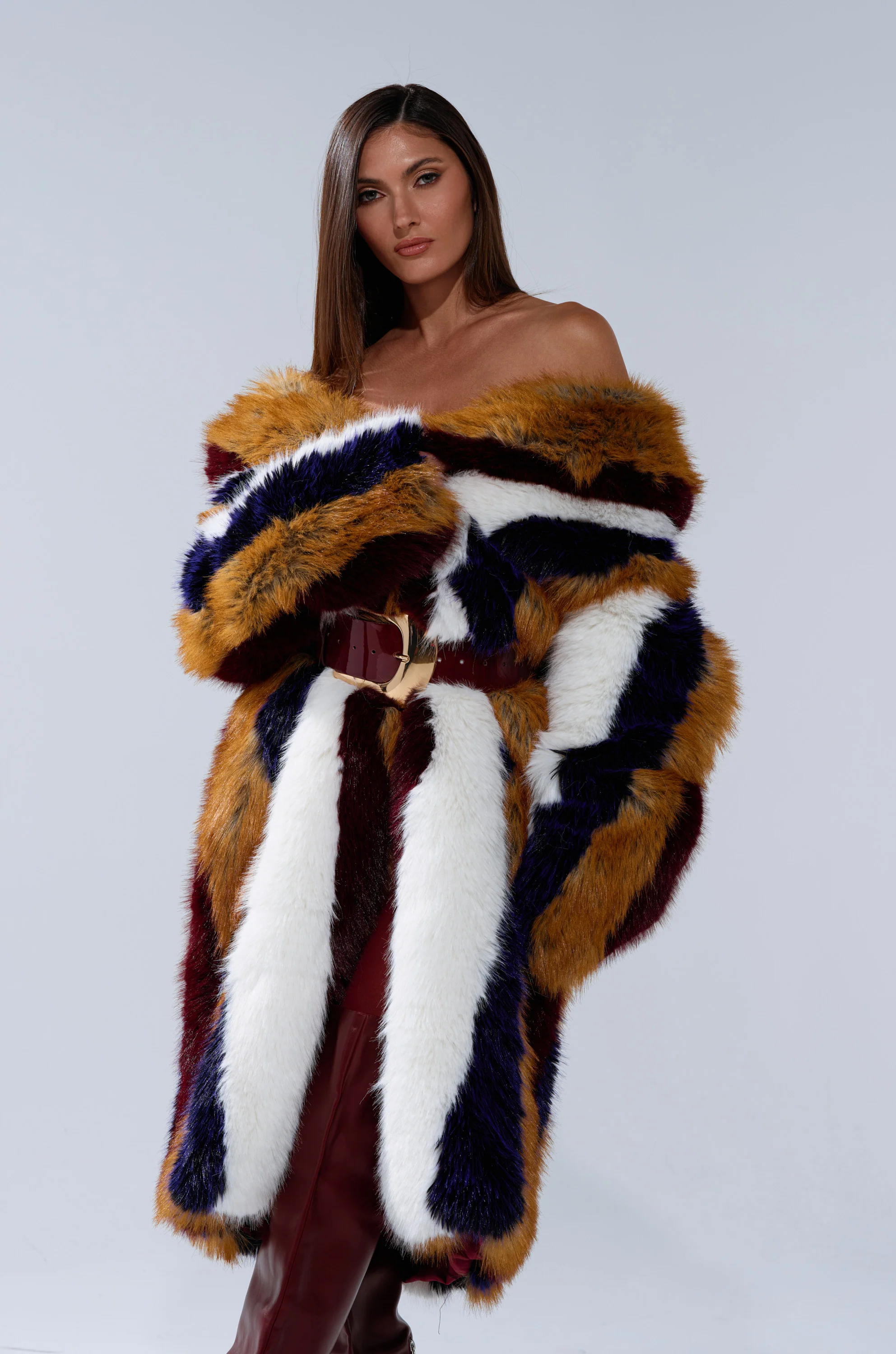 ALAIA STRIPED FAUX FUR - Image 7