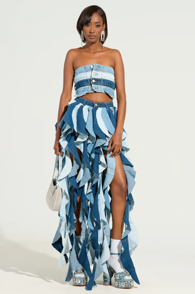 ALESSANDRA DENIM CORSET TOP - Image 3