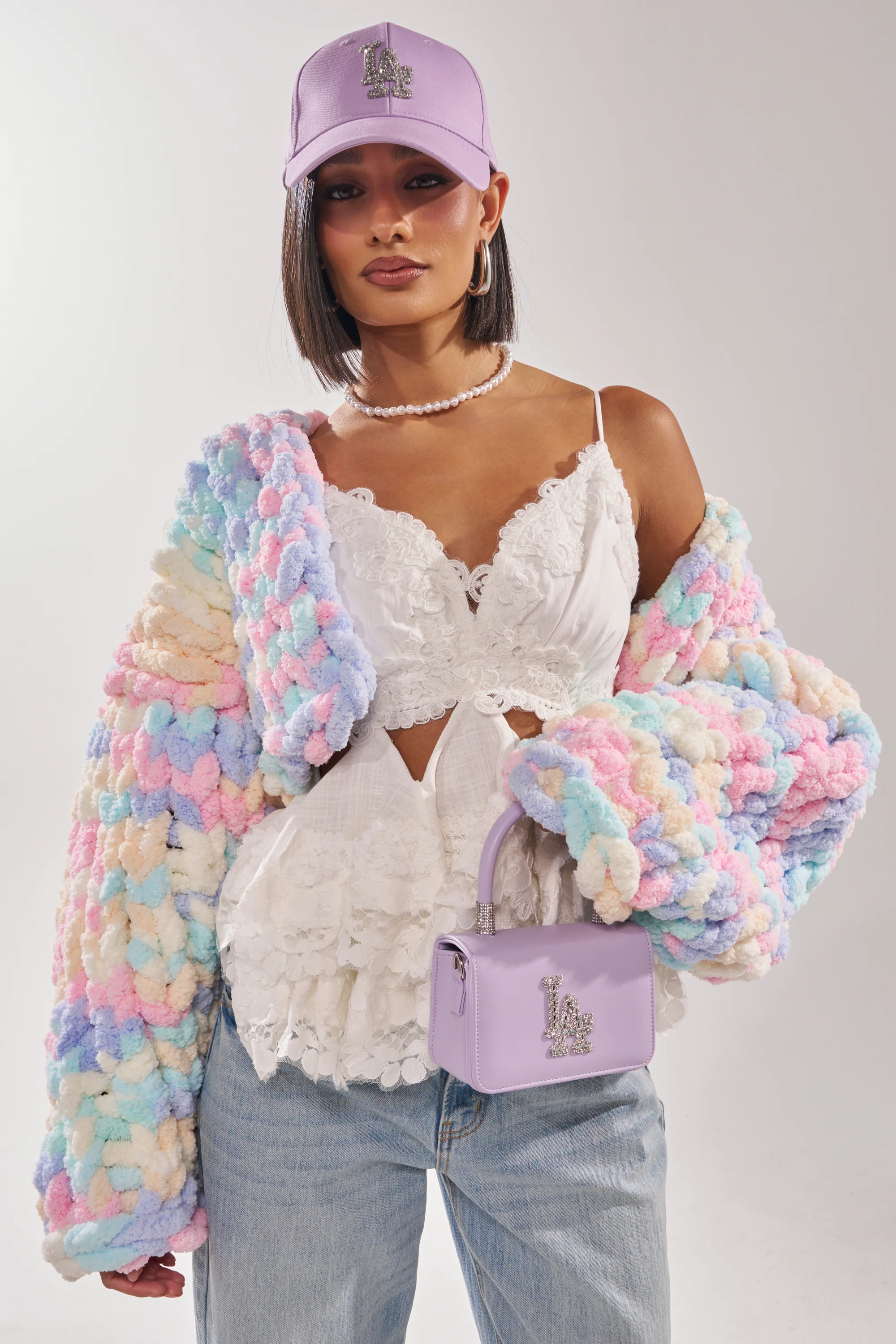 ALIA CHUNKY CHENILLE KNIT CARDIGAN - Image 3