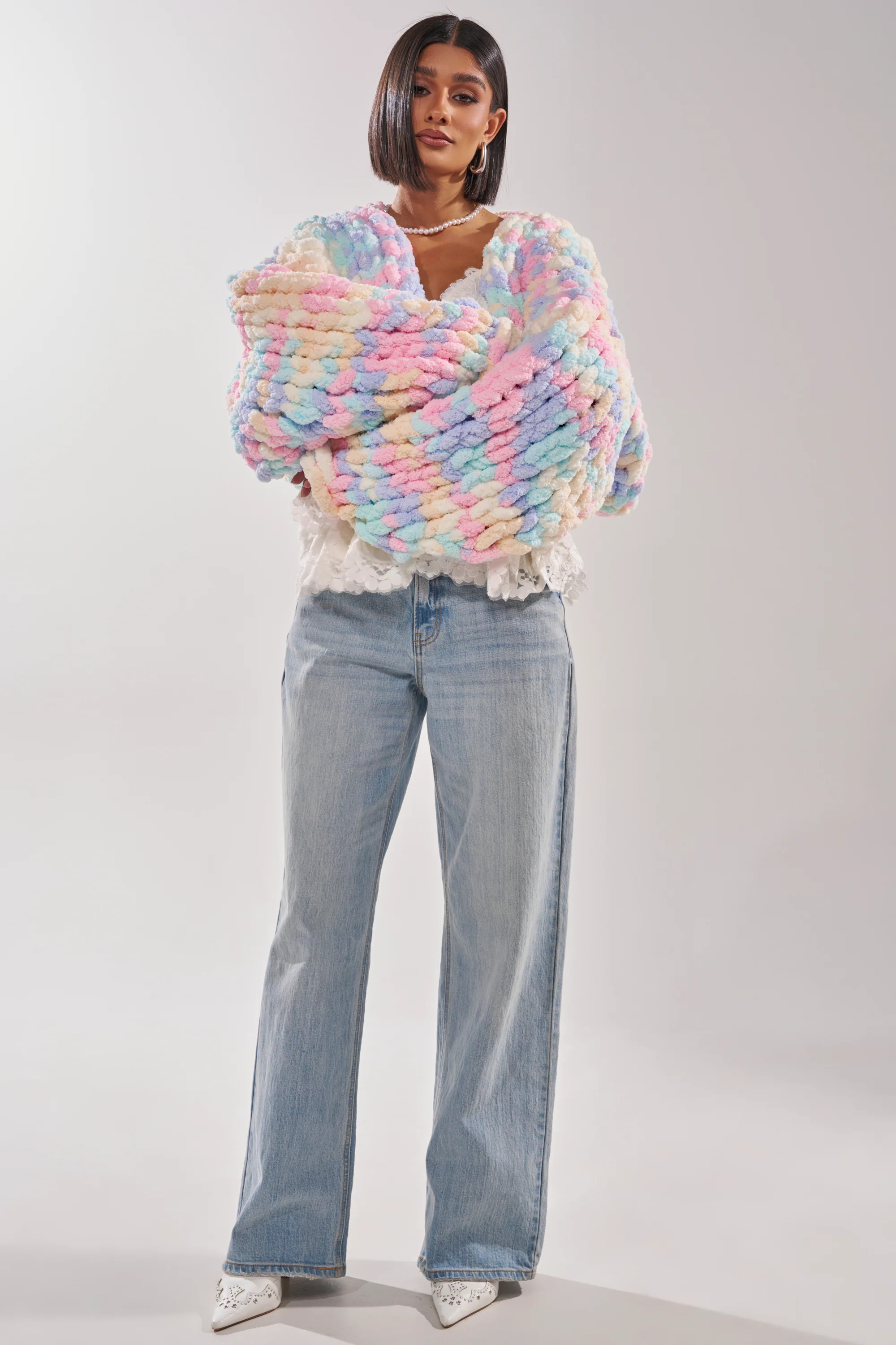 ALIA CHUNKY CHENILLE KNIT CARDIGAN - Image 7