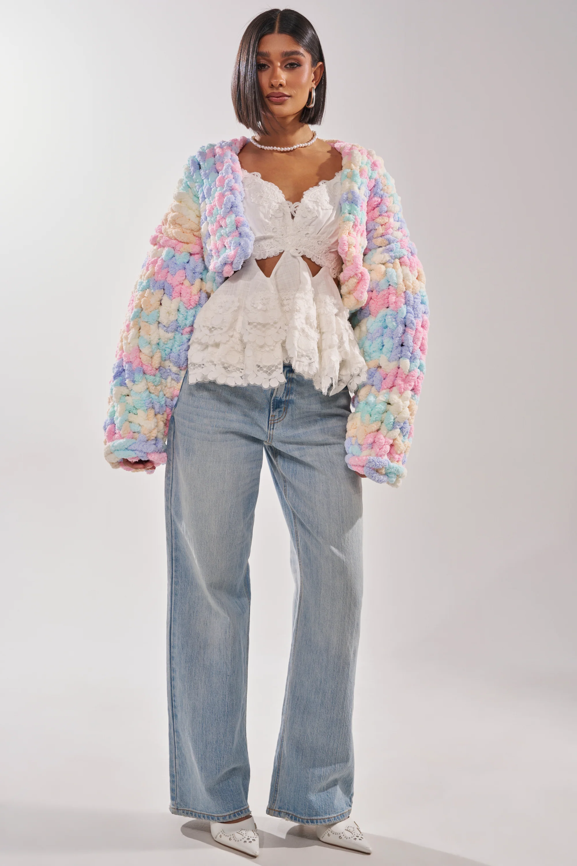 ALIA CHUNKY CHENILLE KNIT CARDIGAN - Image 8