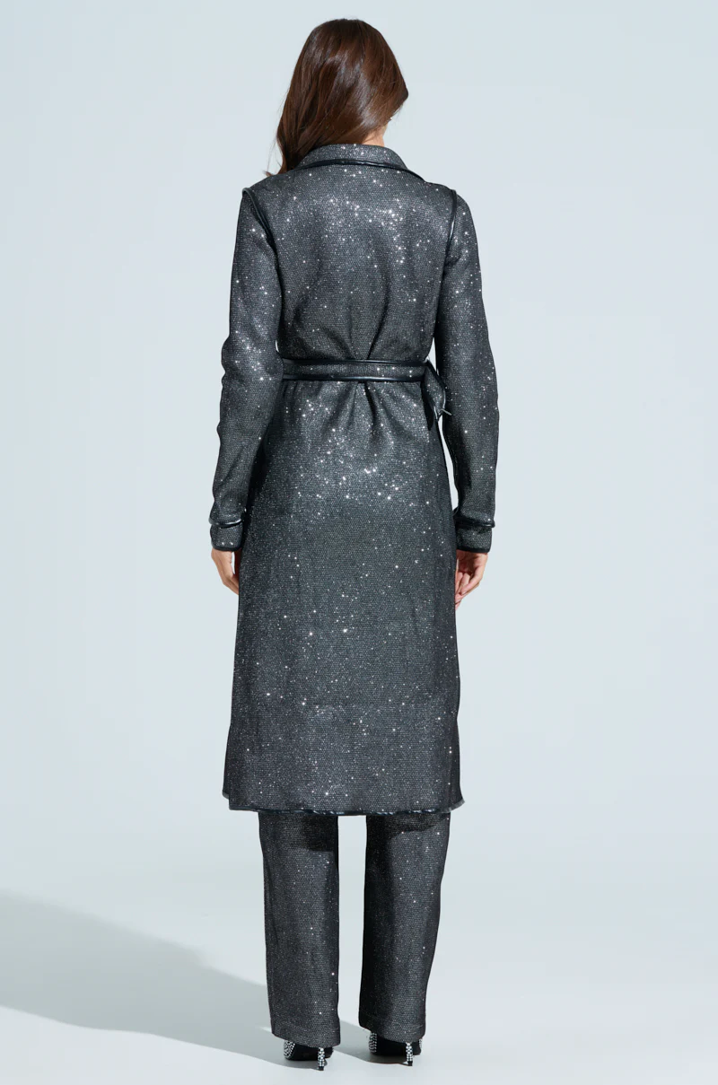 ALIA SPARKLE MESH TRENCH - Image 4