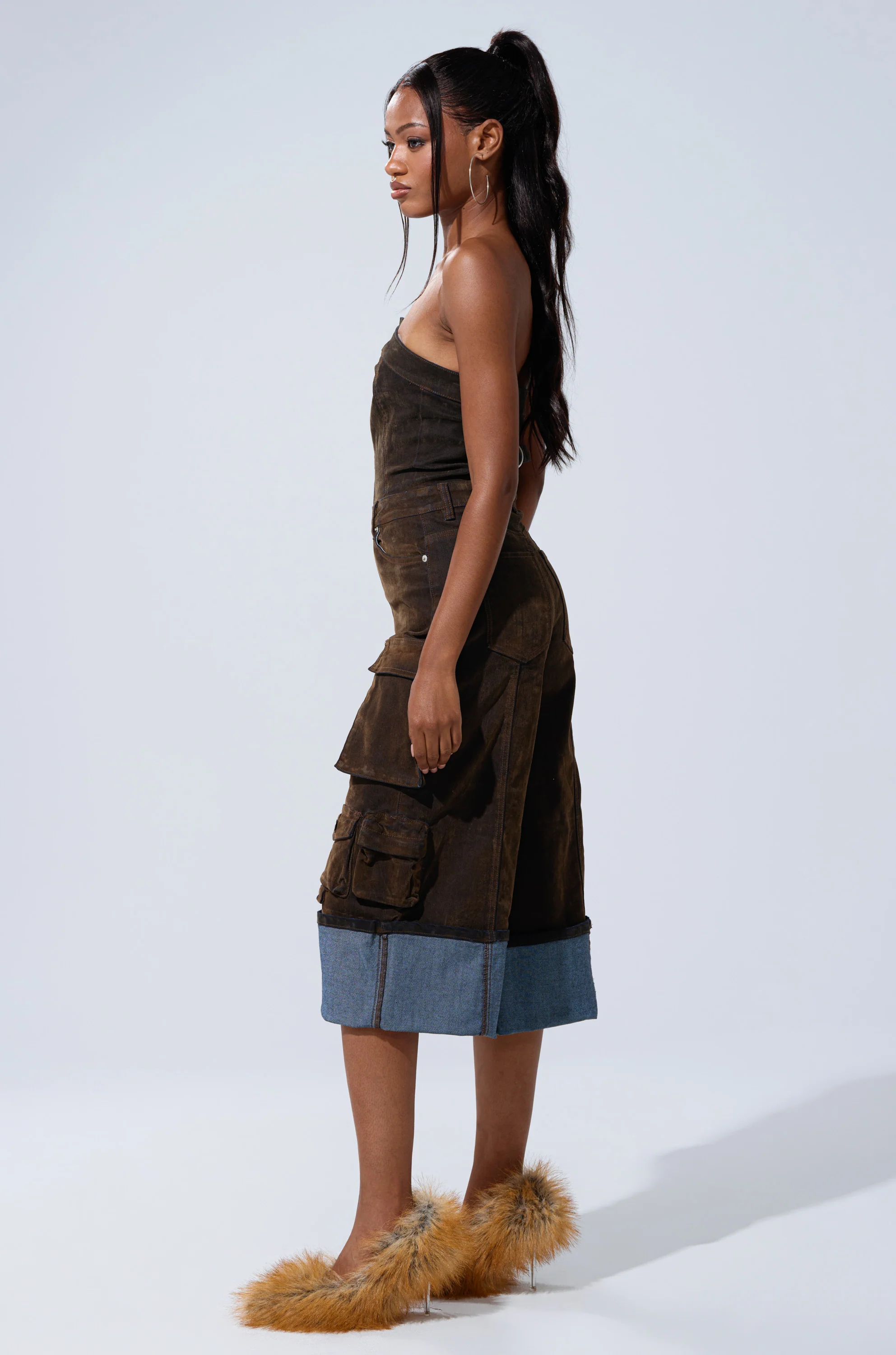 ALICIA CROPPED CARGO JUMPSUIT - Image 4