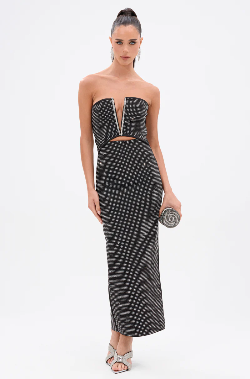 ALINA RHINESTONE MIDI DRESS - Image 3