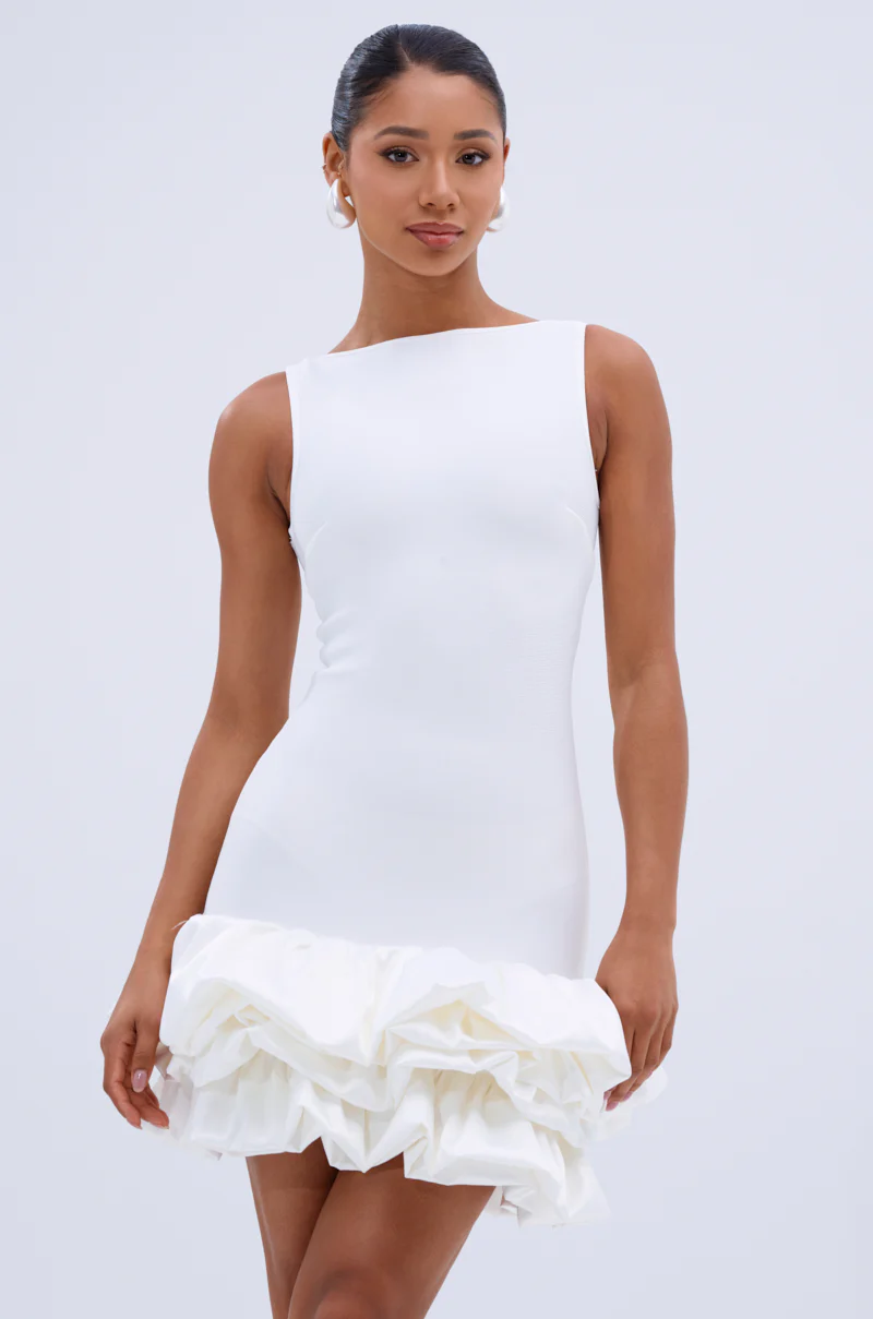 ALL ABOUT ME MINI DRESS IN WHITE