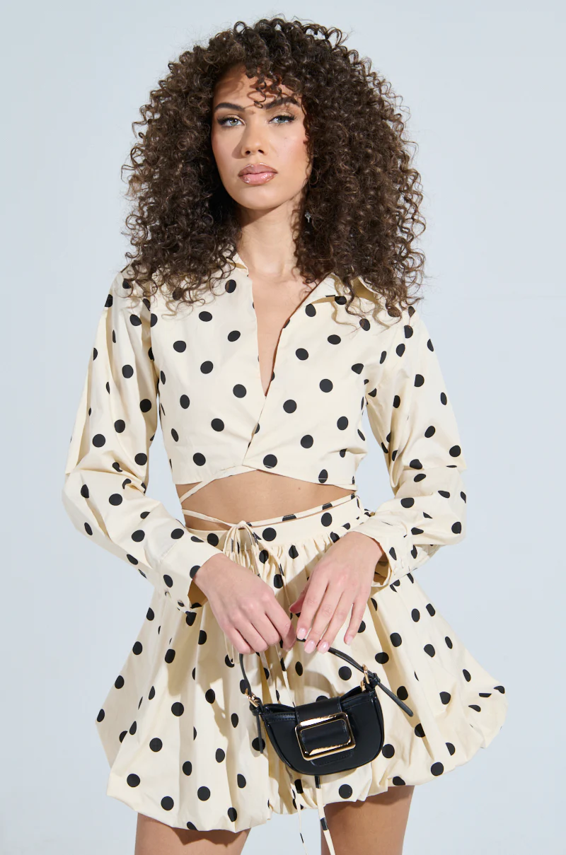 ALL ABOUT ME POLKA DOT POPLIN TOP - Image 2
