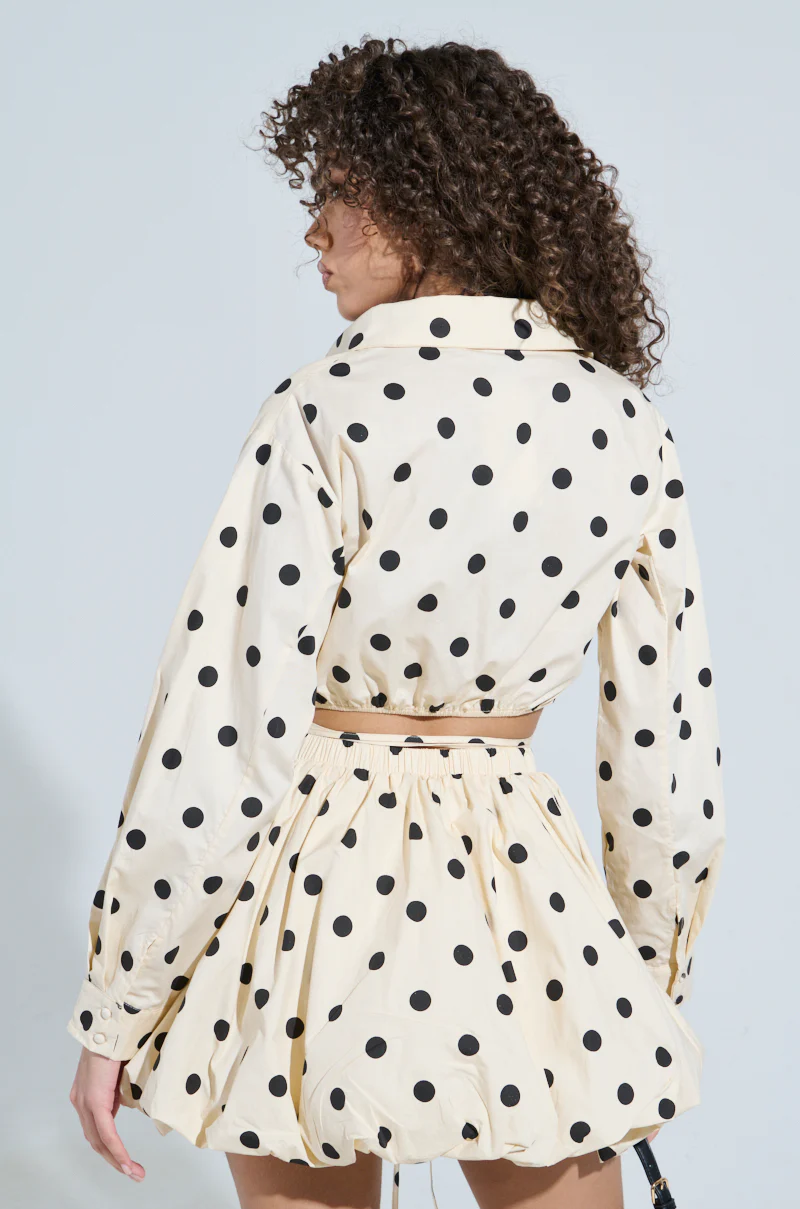ALL ABOUT ME POLKA DOT POPLIN TOP - Image 4