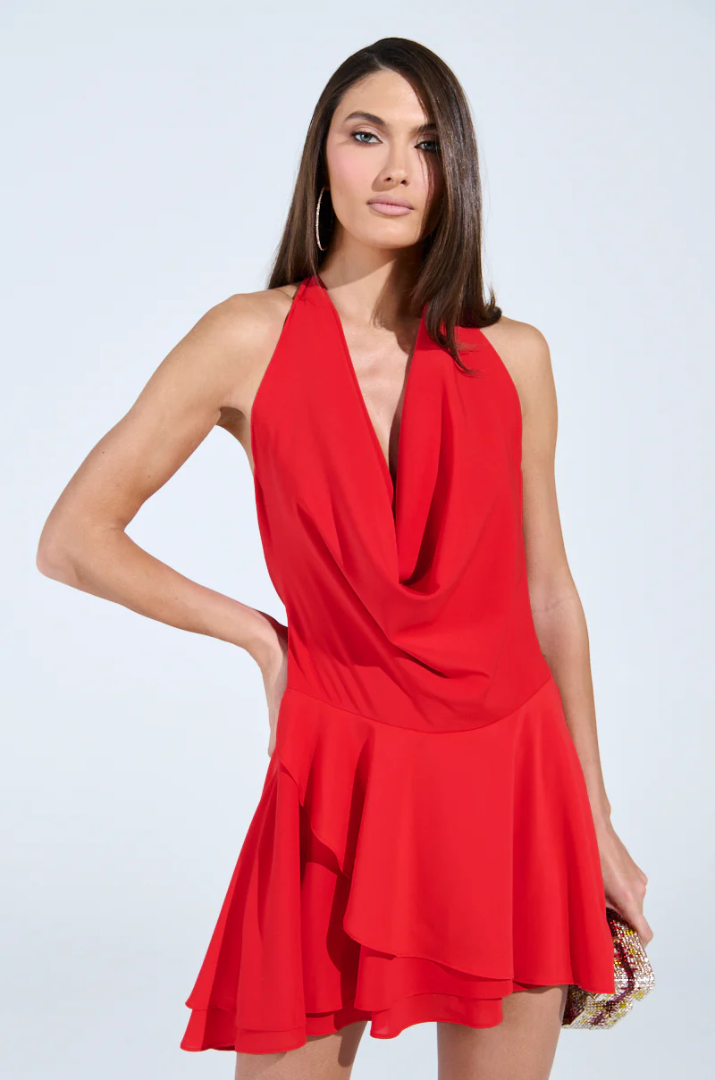 ALL ABOUT ME MINI DRESS IN RED