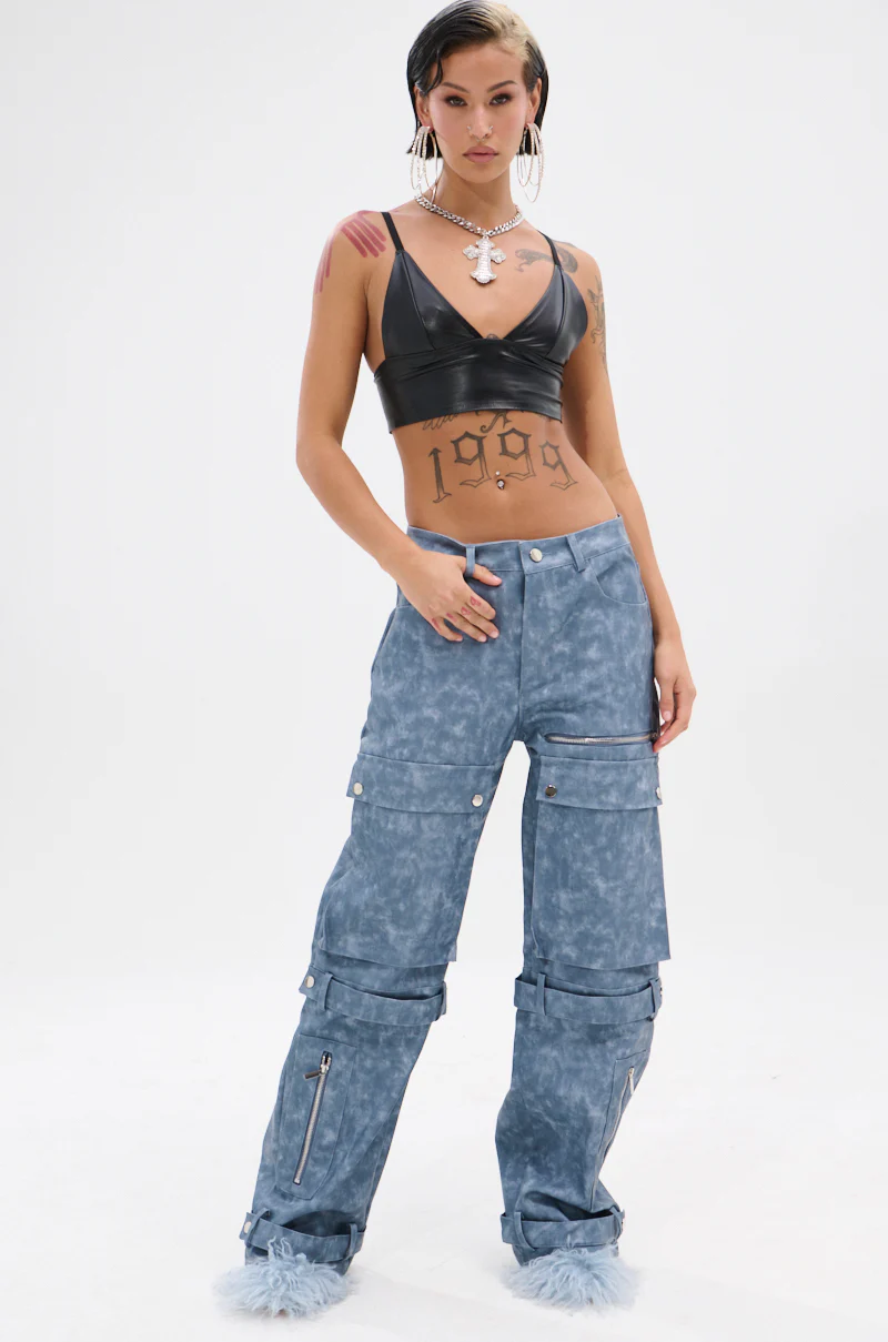 ALL AROUND THE CITY PU TROUSER