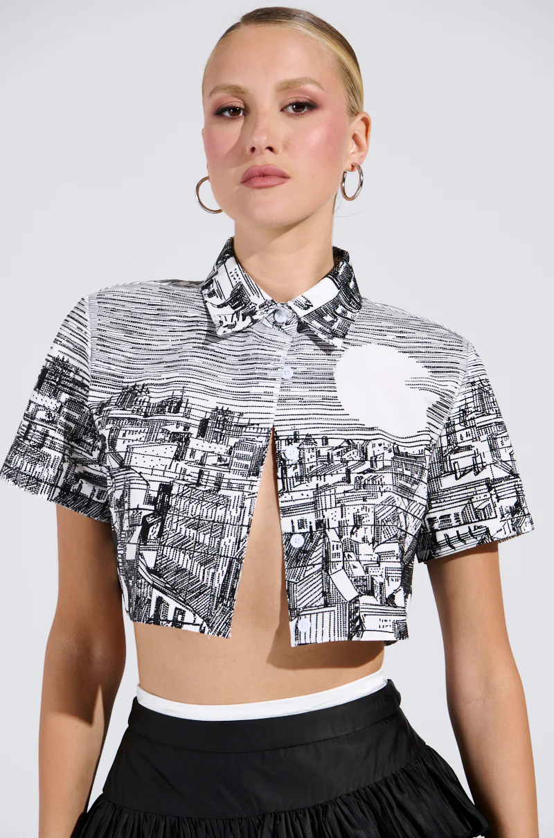 ALL AROUND THE WORLD BUTTON DOWN TOP - Image 2