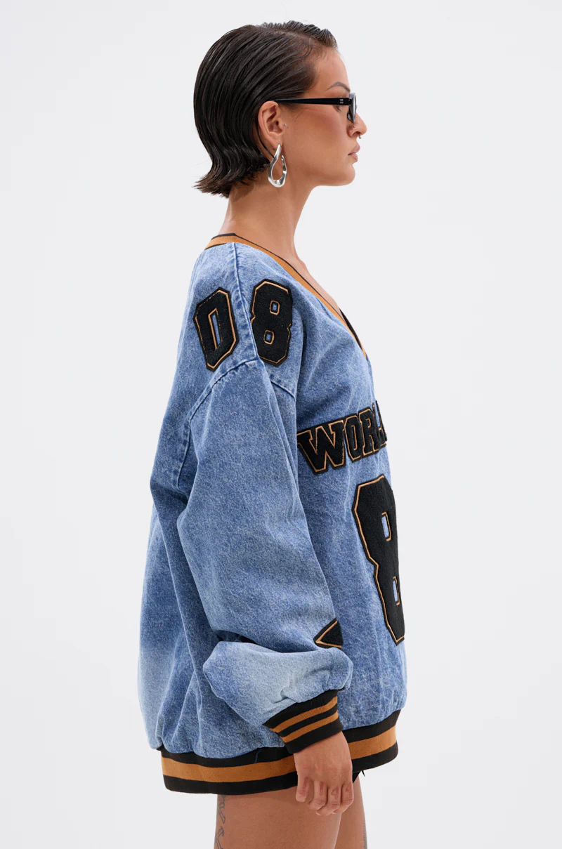 ALL AROUND THE WORLD DENIM SWEATSHIRT - Image 4