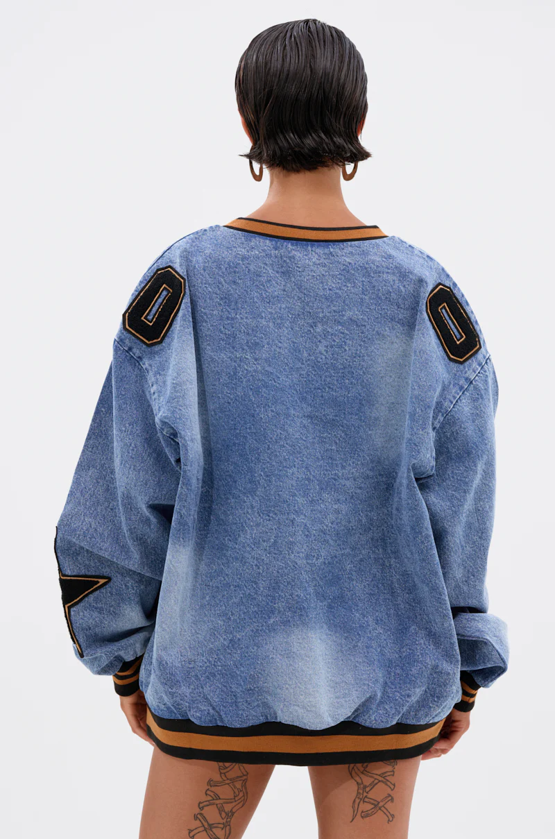 ALL AROUND THE WORLD DENIM SWEATSHIRT - Image 5