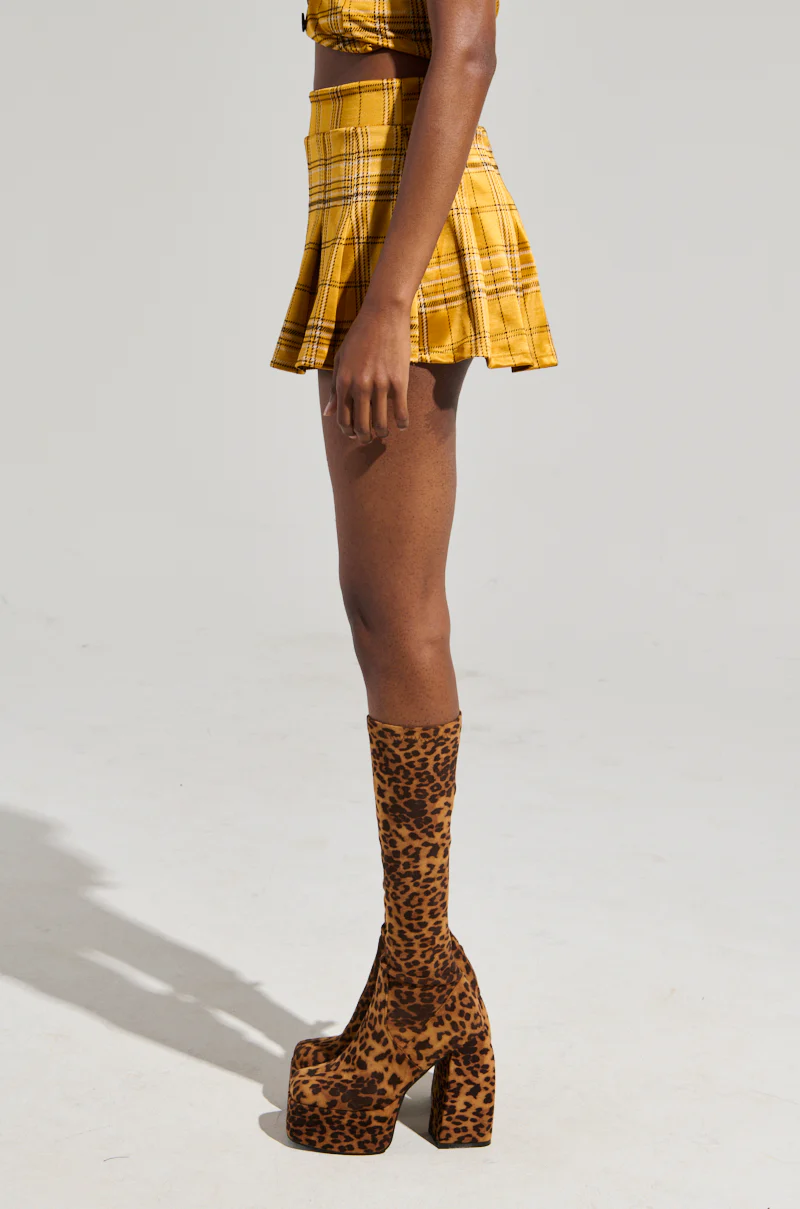 ALL AROUND THE WORLD PLEATED MINI SKIRT - Image 3