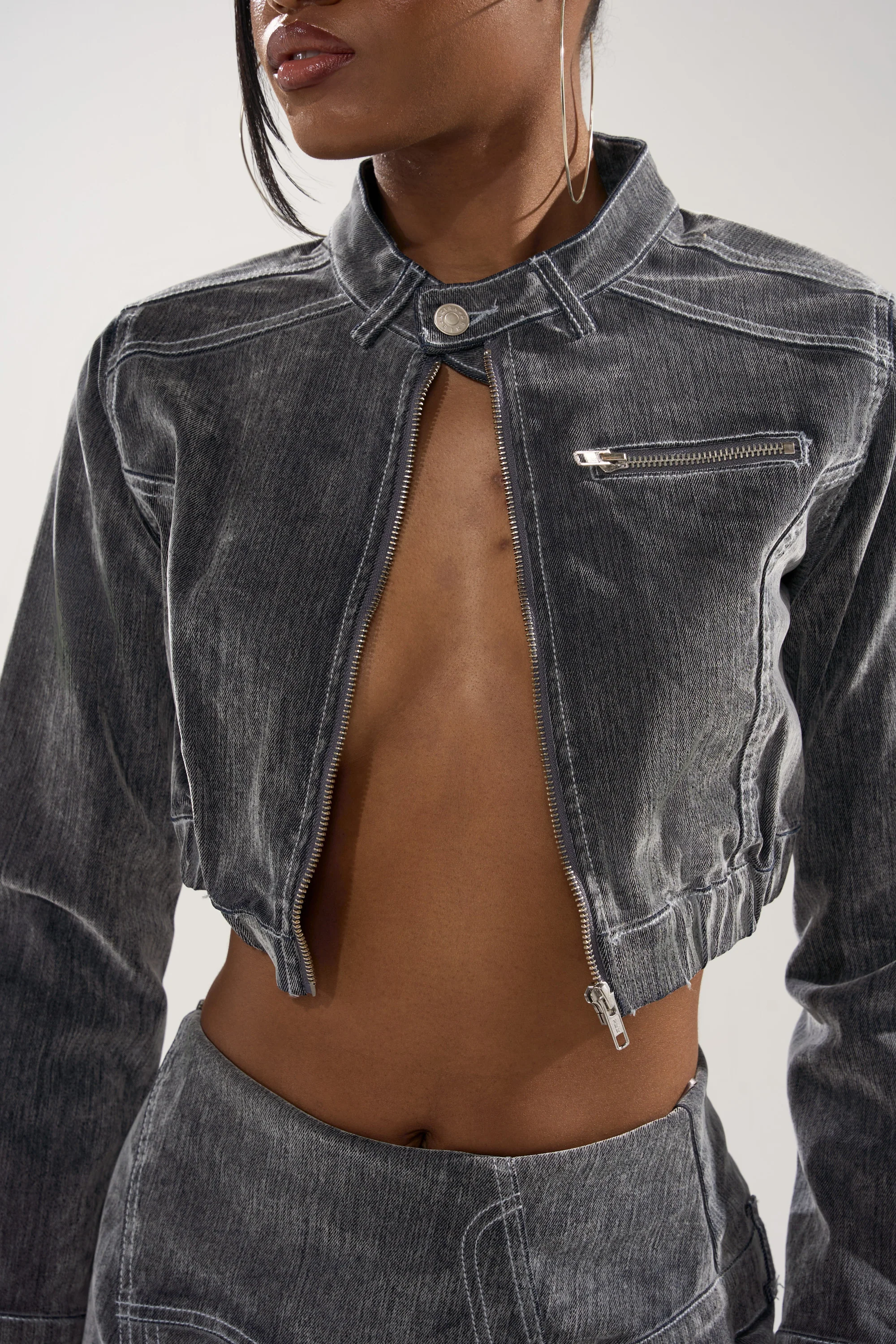 ALL FOR LOVE VELVET DENIM MOTO - Image 10