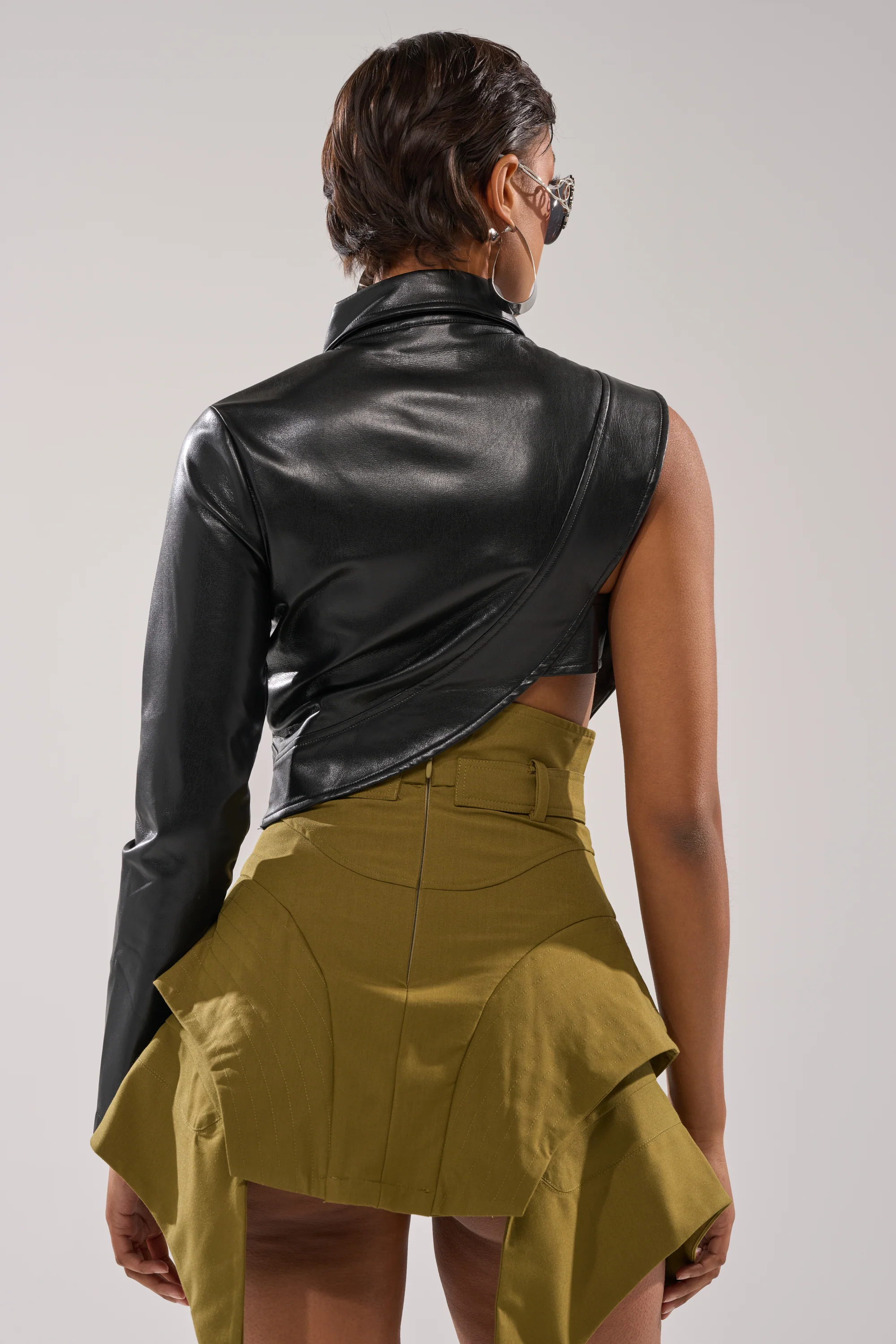 ALL FOR ME FAUX LEATHER BLOUSE - Image 6