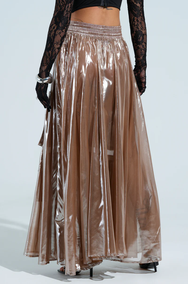 ALL I NEED METALLIC MAXI CARGO SKIRT - Image 4
