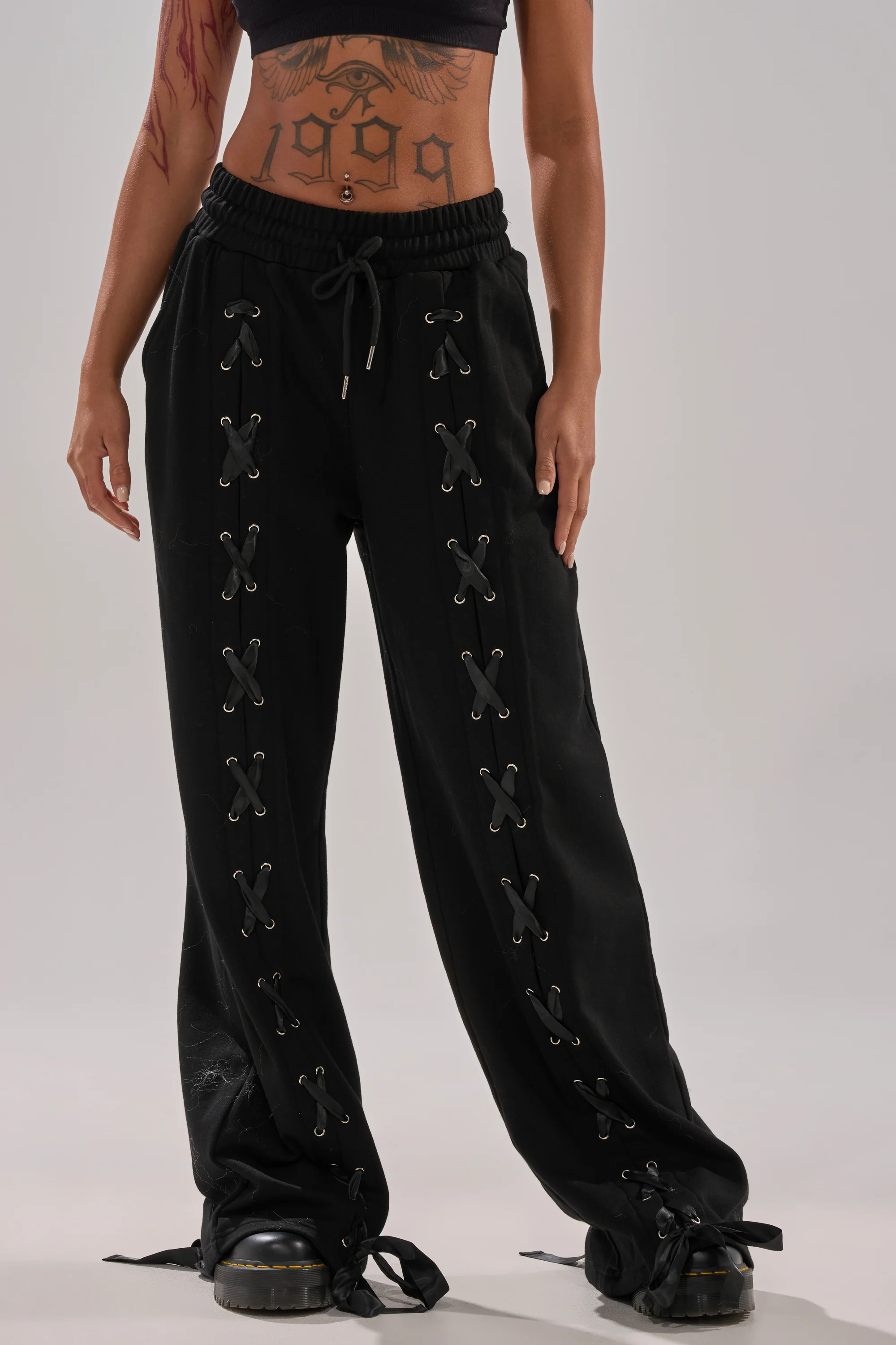 ALL LACED UP STRAIGHT-LEG SWEATPANTS - Image 3