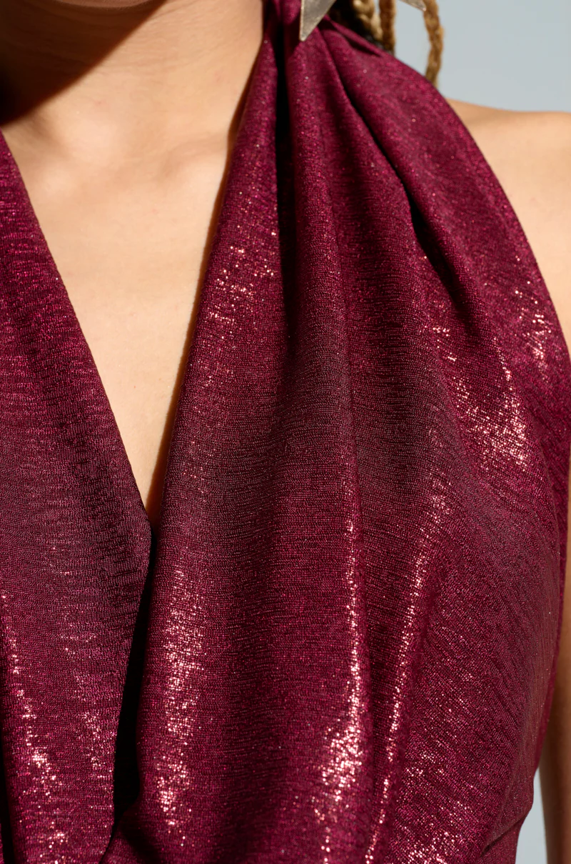 ALL OF THE GLAMOUR SLINKY HALTER NECK TOP - Image 7