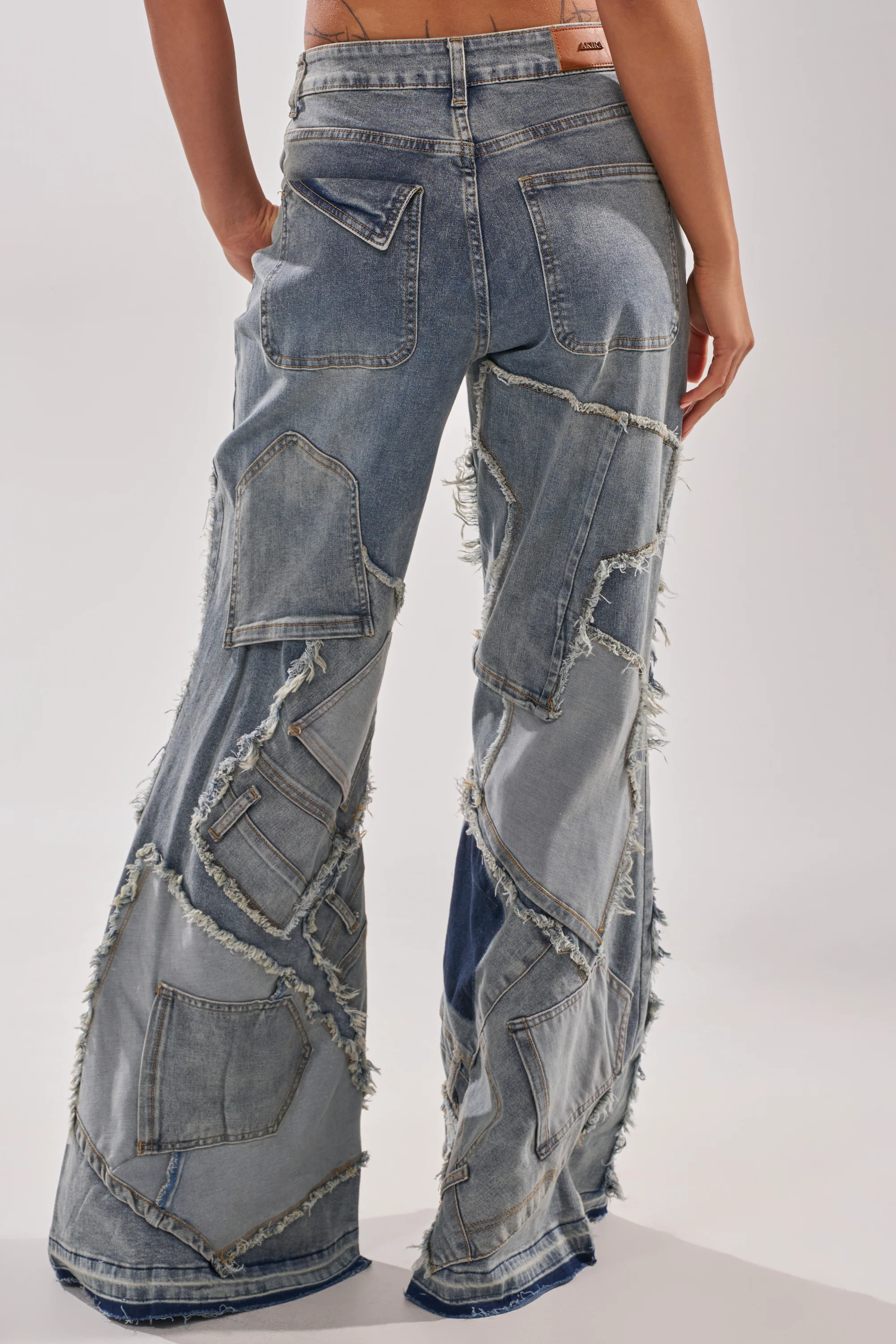 ALL OVER ME DENIM PATCHWORK JEANS - Image 4