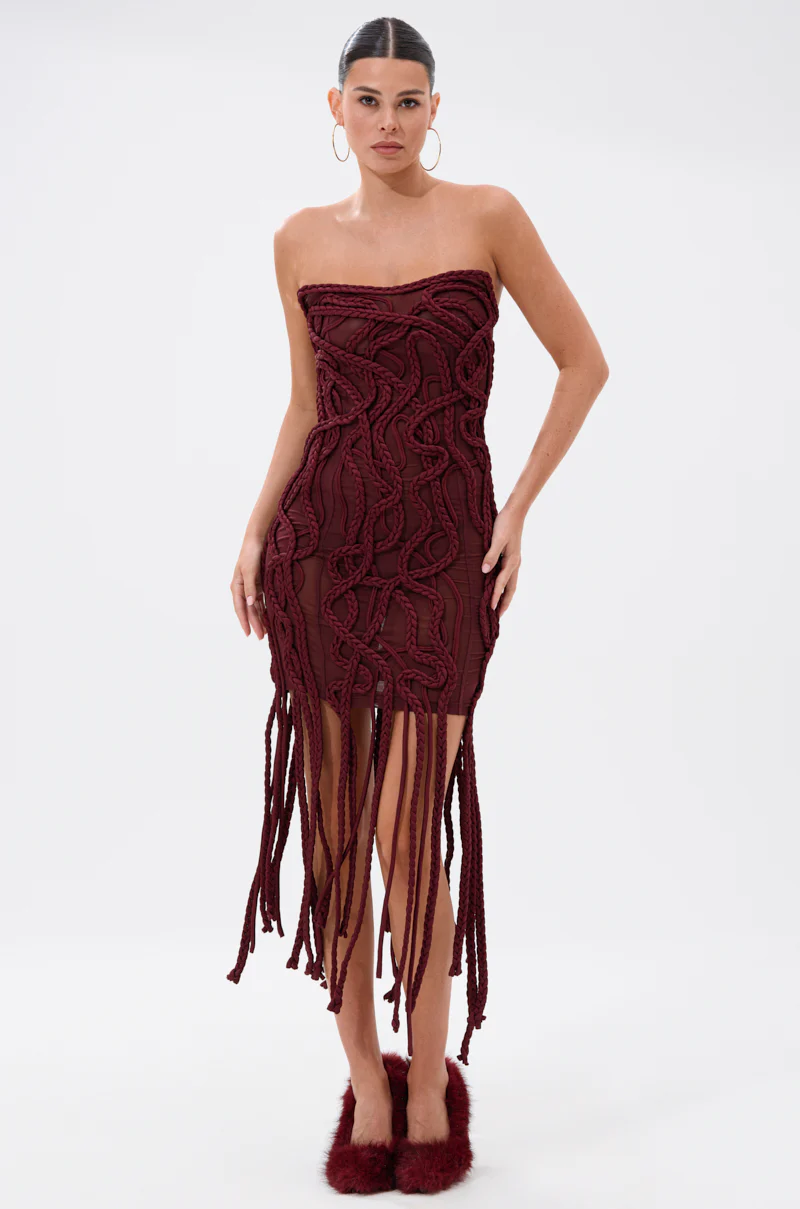 ALL OVER THE PLACE BRAIDED MINI DRESS - Image 4
