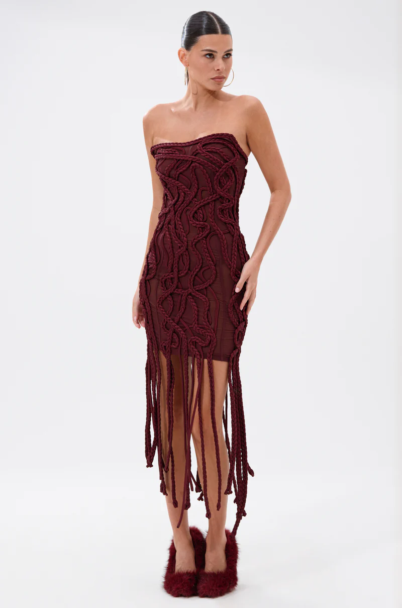 ALL OVER THE PLACE BRAIDED MINI DRESS - Image 5