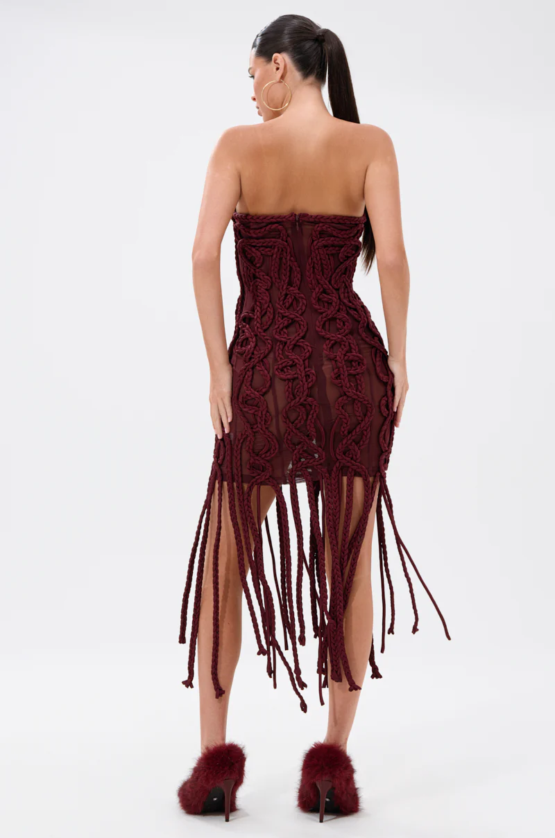 ALL OVER THE PLACE BRAIDED MINI DRESS - Image 7