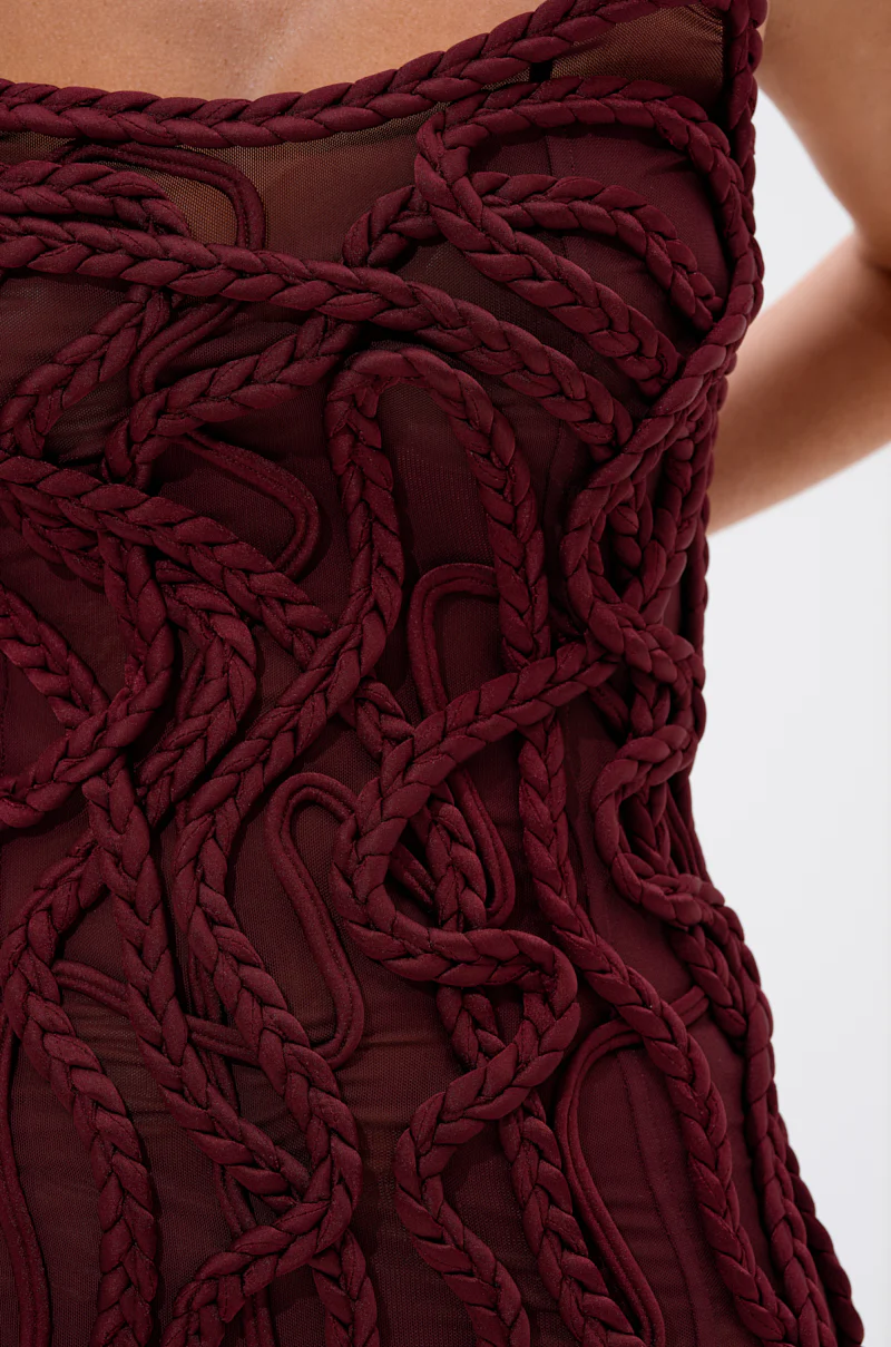 ALL OVER THE PLACE BRAIDED MINI DRESS - Image 8