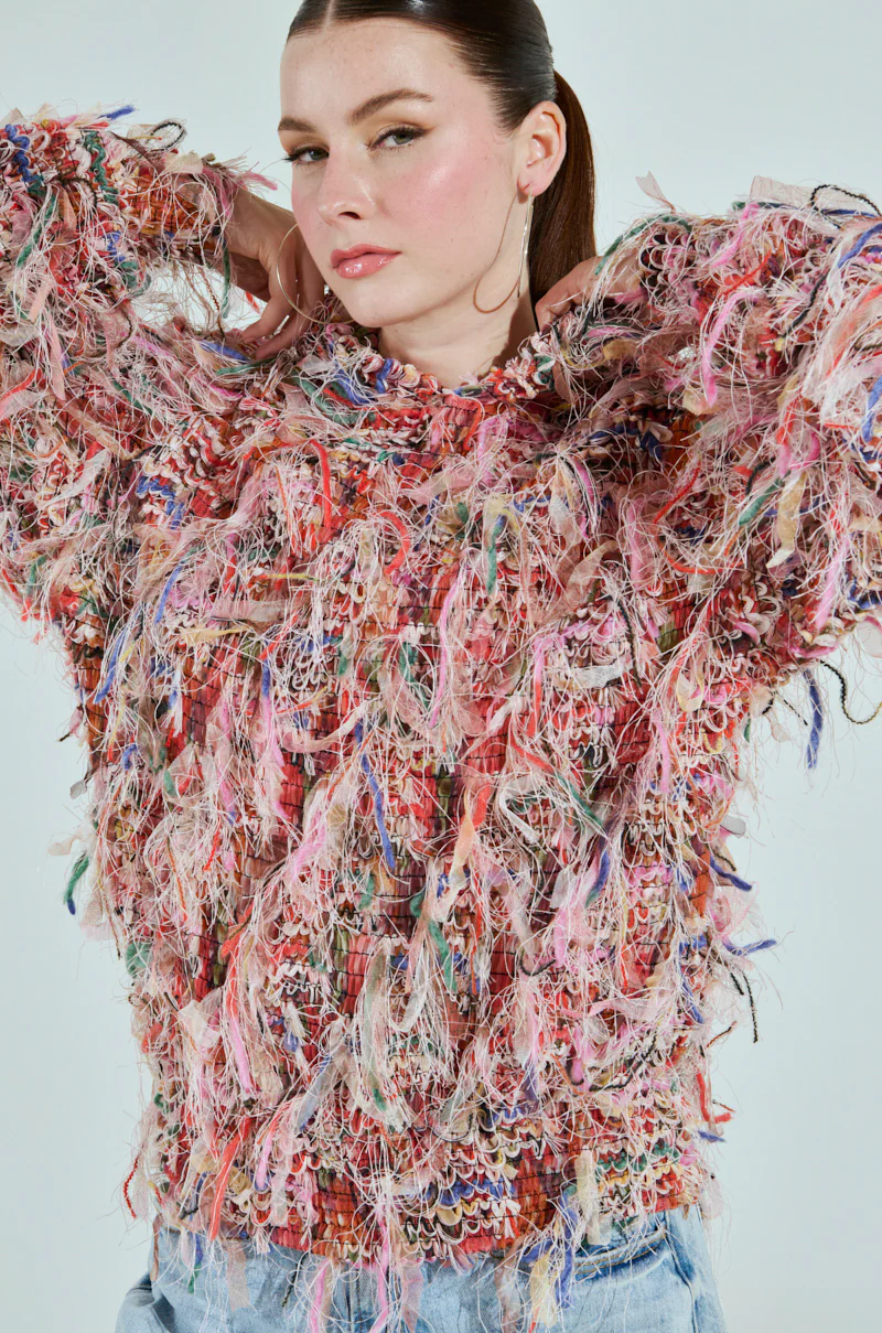 ALL OVER THE PLACE FRINGE SWEATSHIRT - Image 3