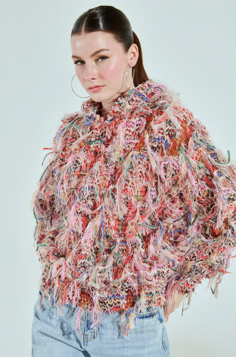 ALL OVER THE PLACE FRINGE SWEATSHIRT - Image 4