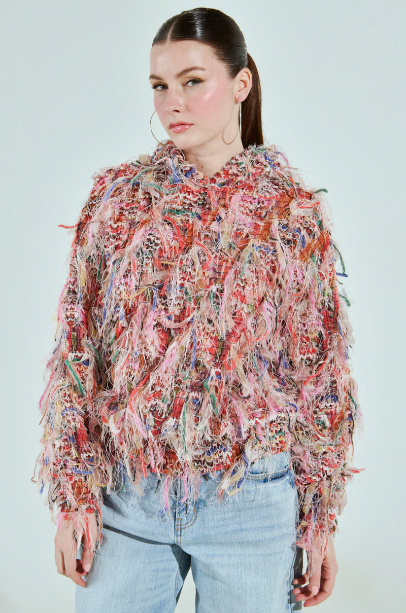 ALL OVER THE PLACE FRINGE SWEATSHIRT - Image 5