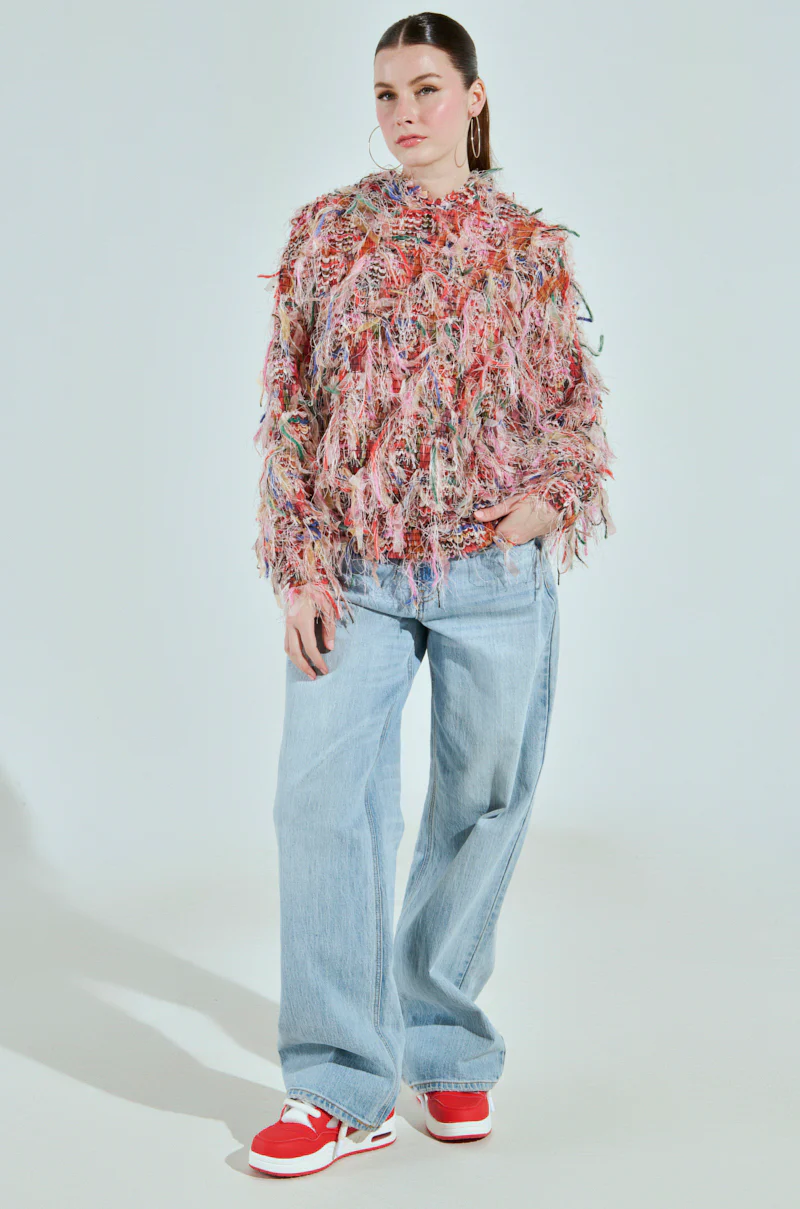 ALL OVER THE PLACE FRINGE SWEATSHIRT - Image 9