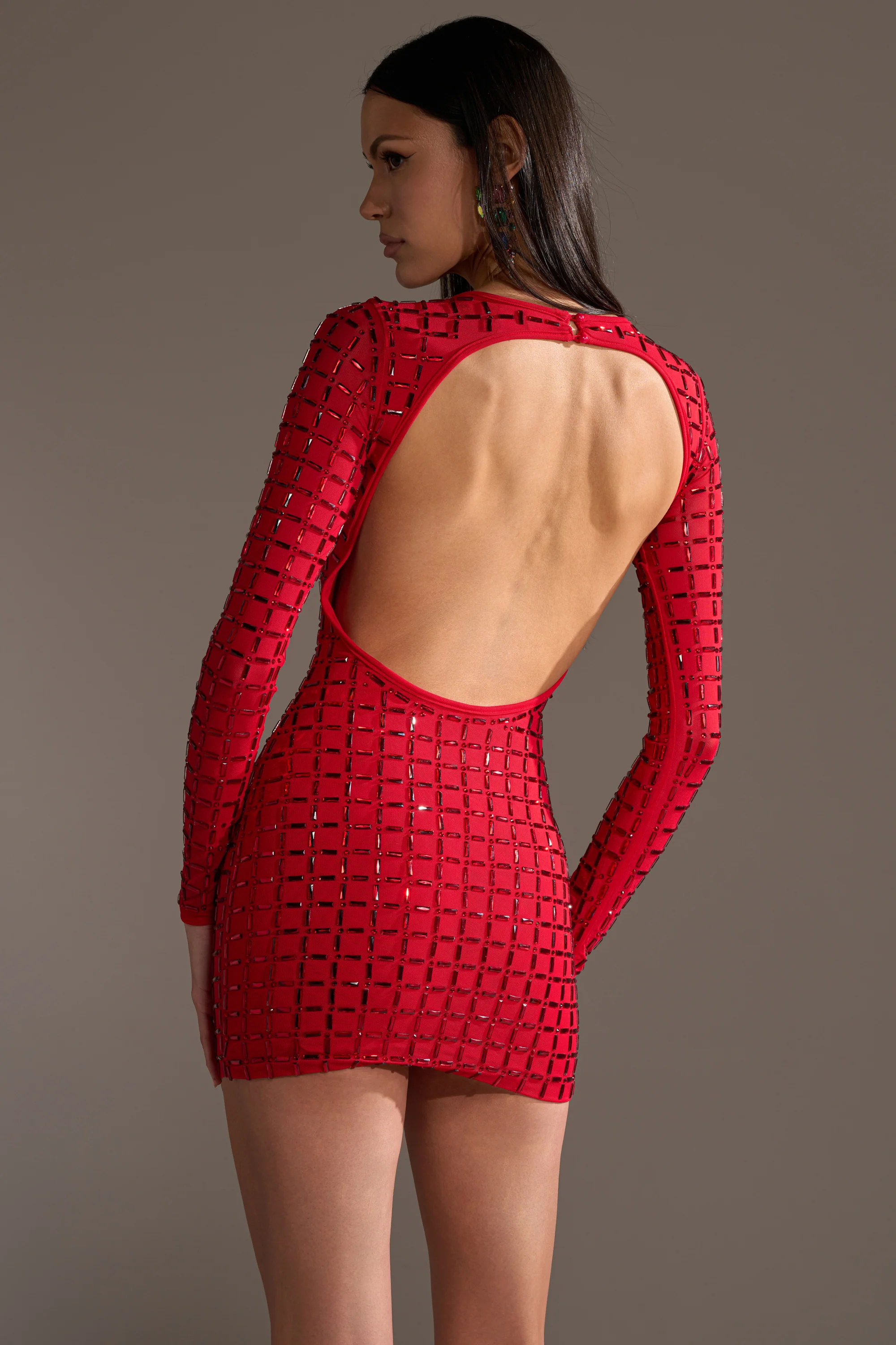 ALL THAT SHINES RHINESTONE MINI DRESS - Image 6