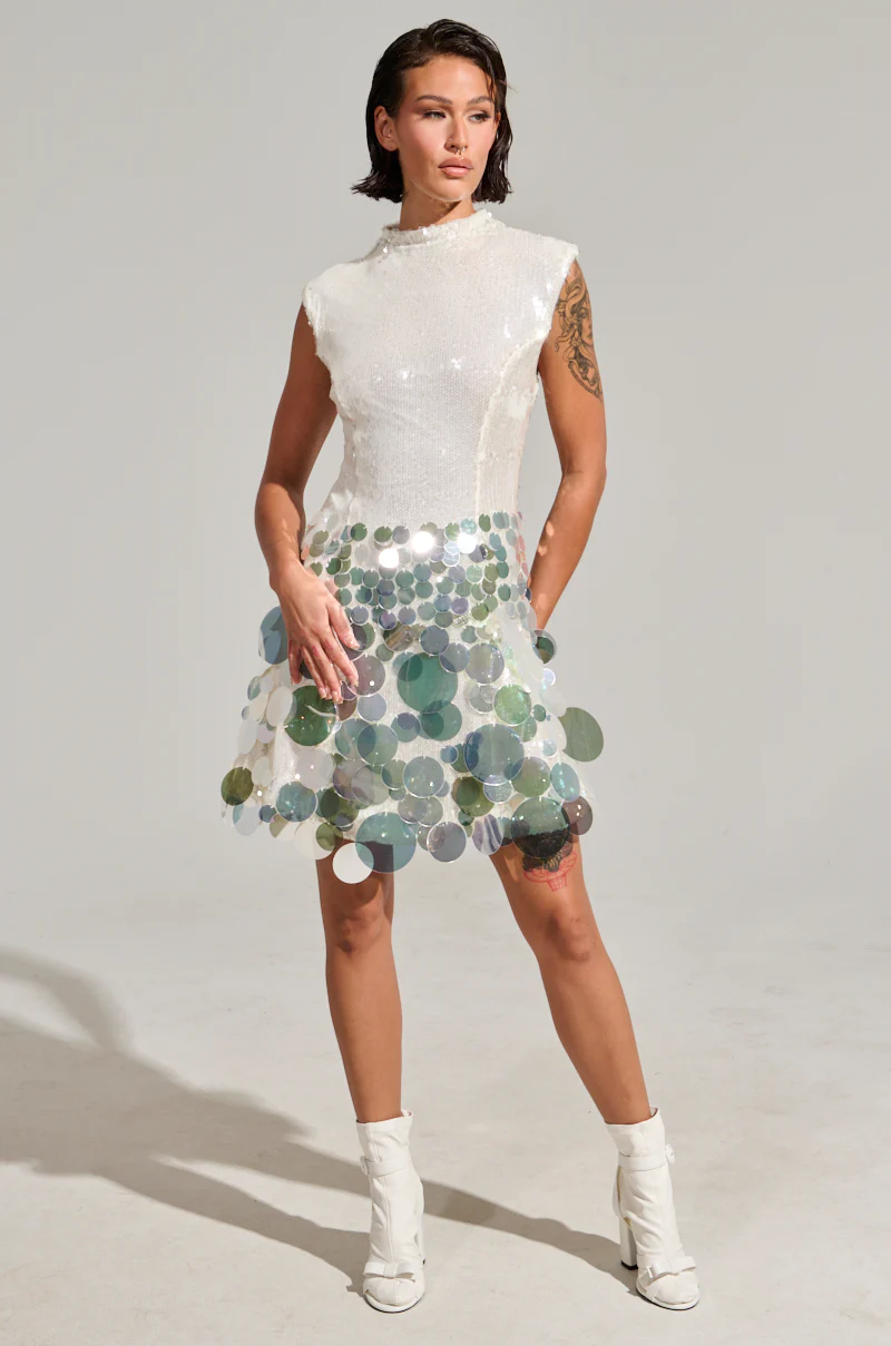 ALL THE RIGHT WAYS SEQUIN MINI DRESS - Image 3