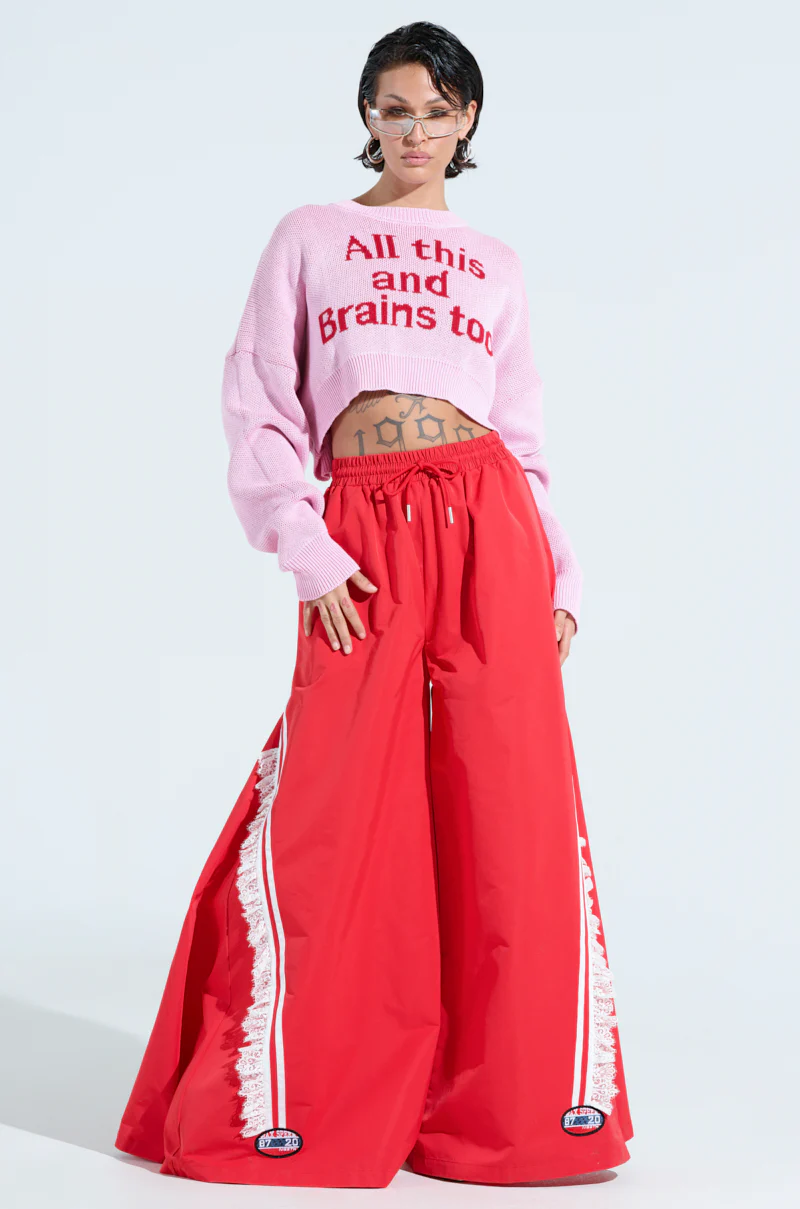 ALL THIS AND BRAINS TOO CROPPED SWEATER - Image 5