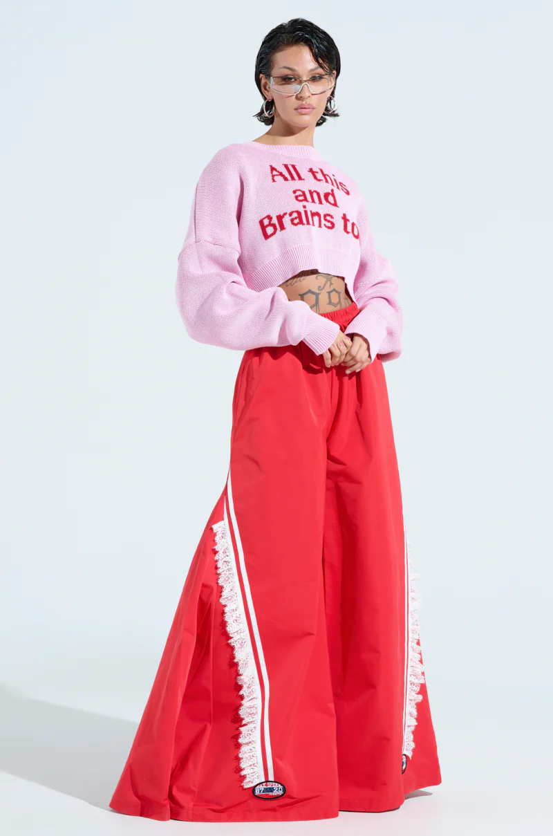 ALL THIS AND BRAINS TOO CROPPED SWEATER - Image 6