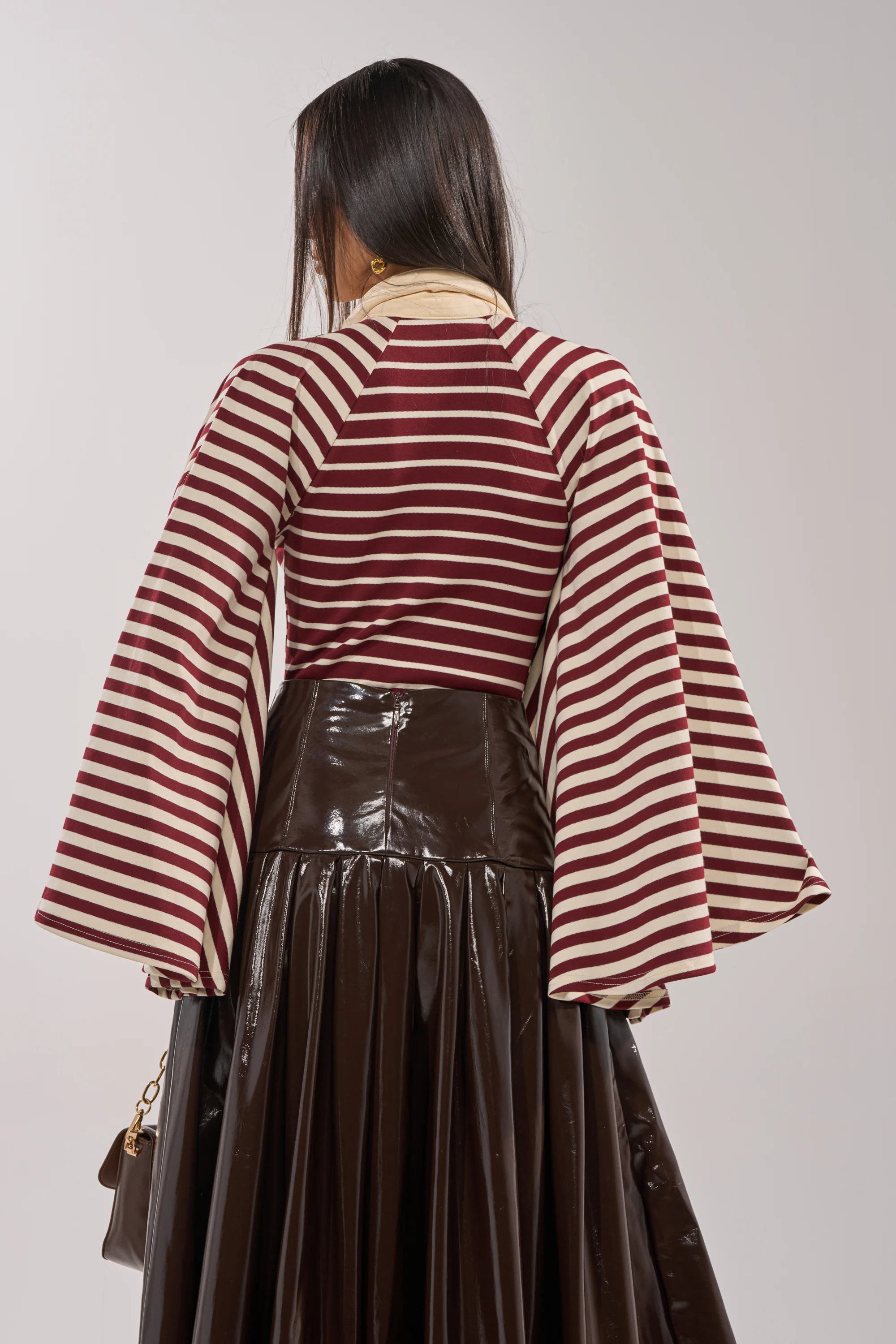 ALMA STRIPE COLLARED BODYSUIT - Image 5