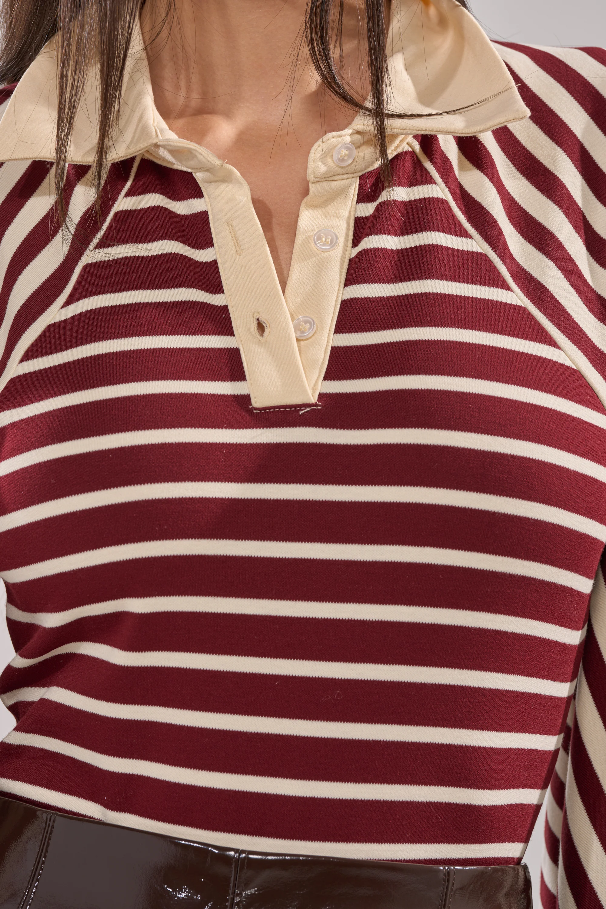 ALMA STRIPE COLLARED BODYSUIT - Image 8