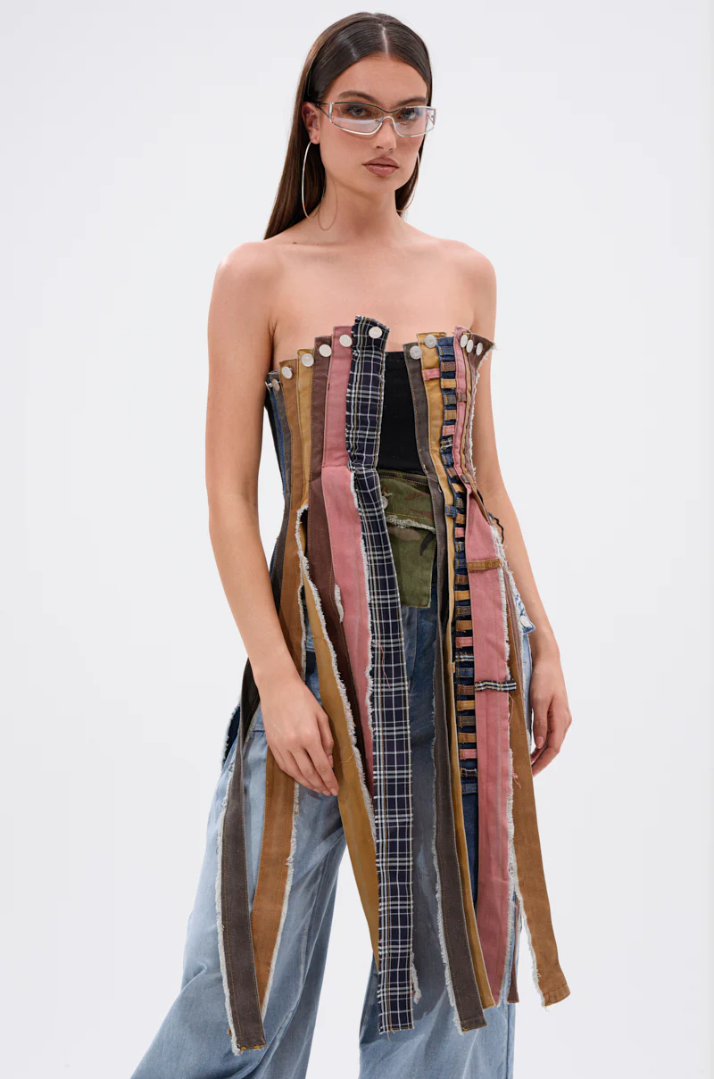 A LOT GOING ON DENIM TOP - Image 3
